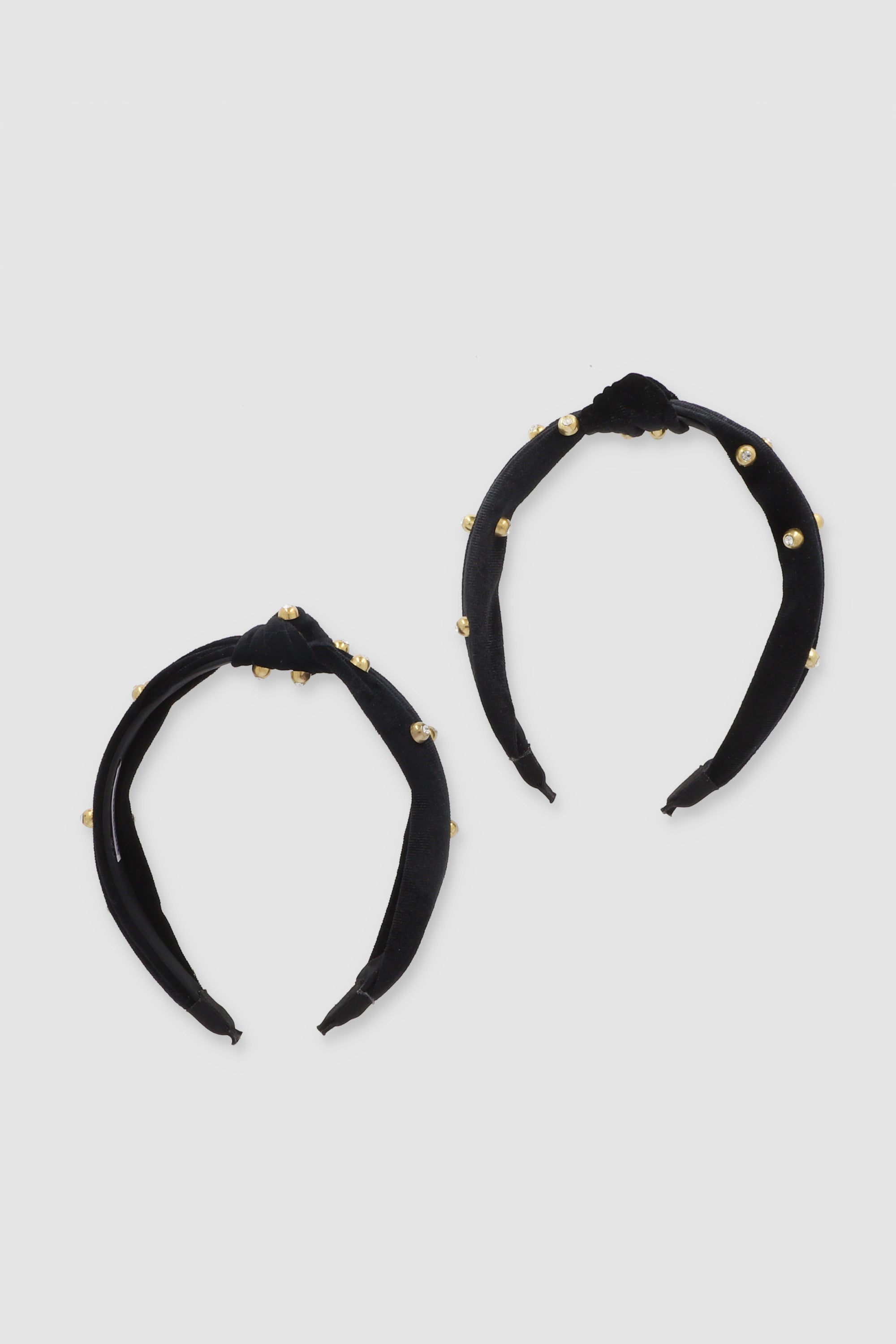 2 Diademas Velvet NEGRO