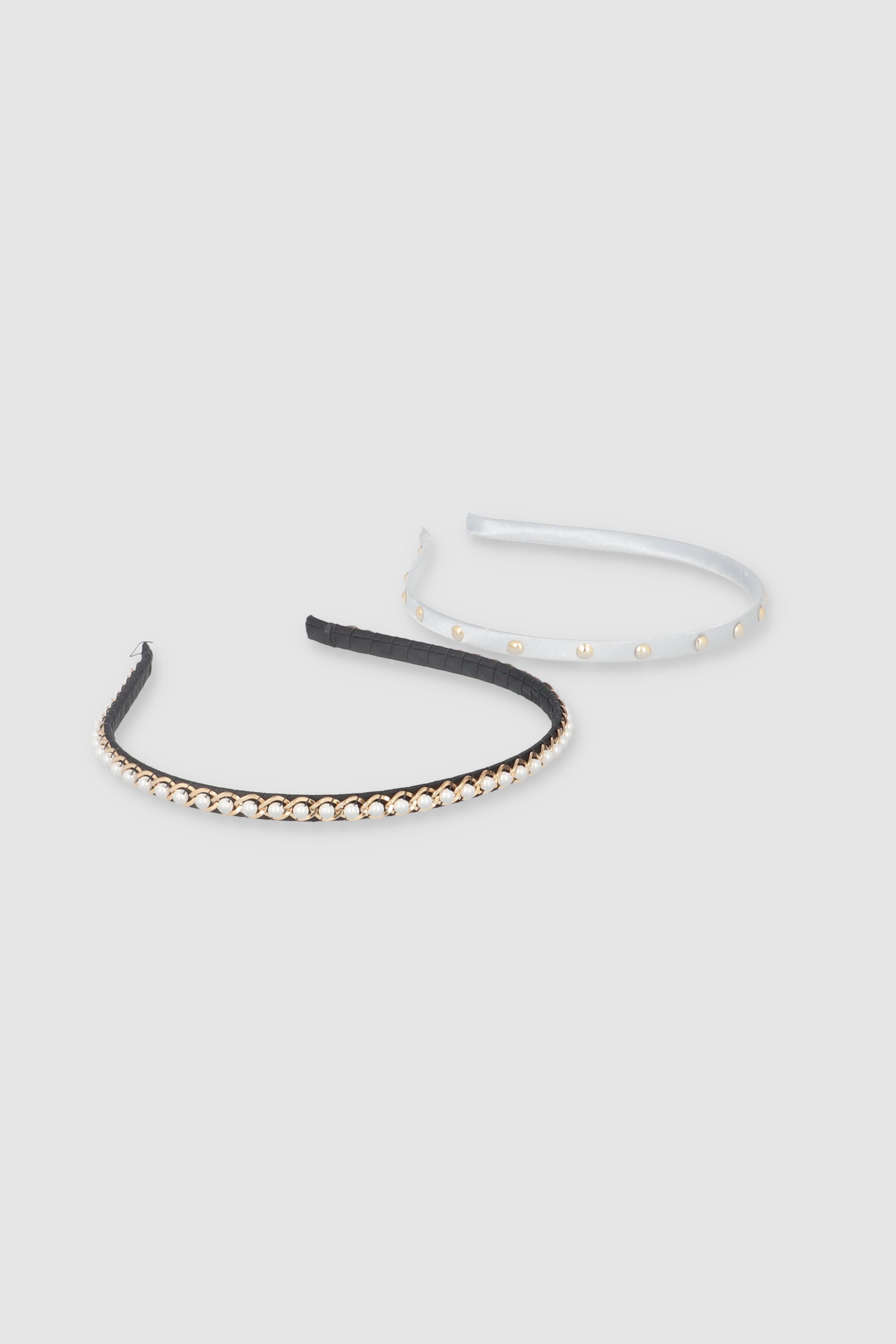 2 Diademas Brillos GRIS