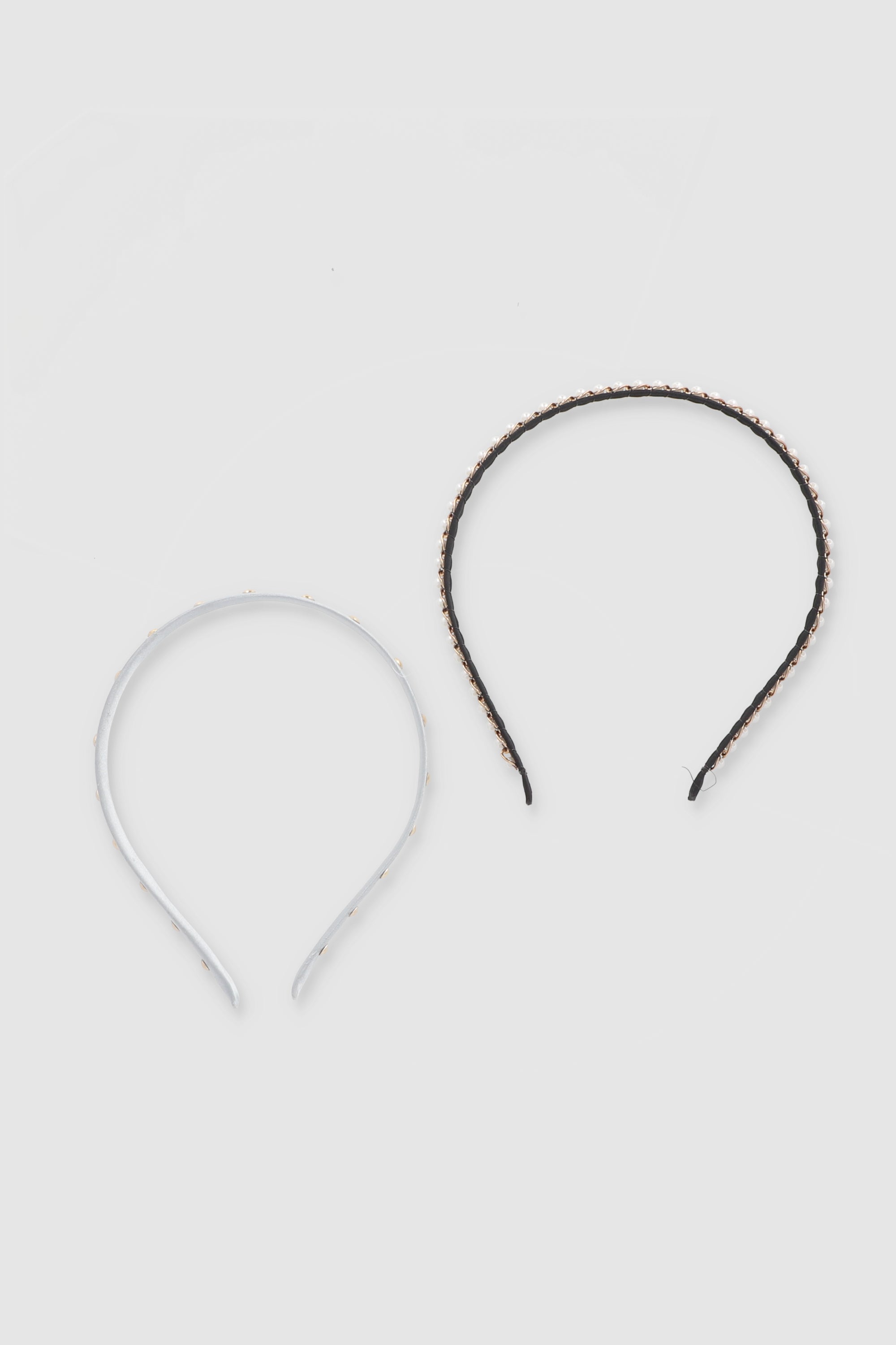 2 Diademas Brillos GRIS
