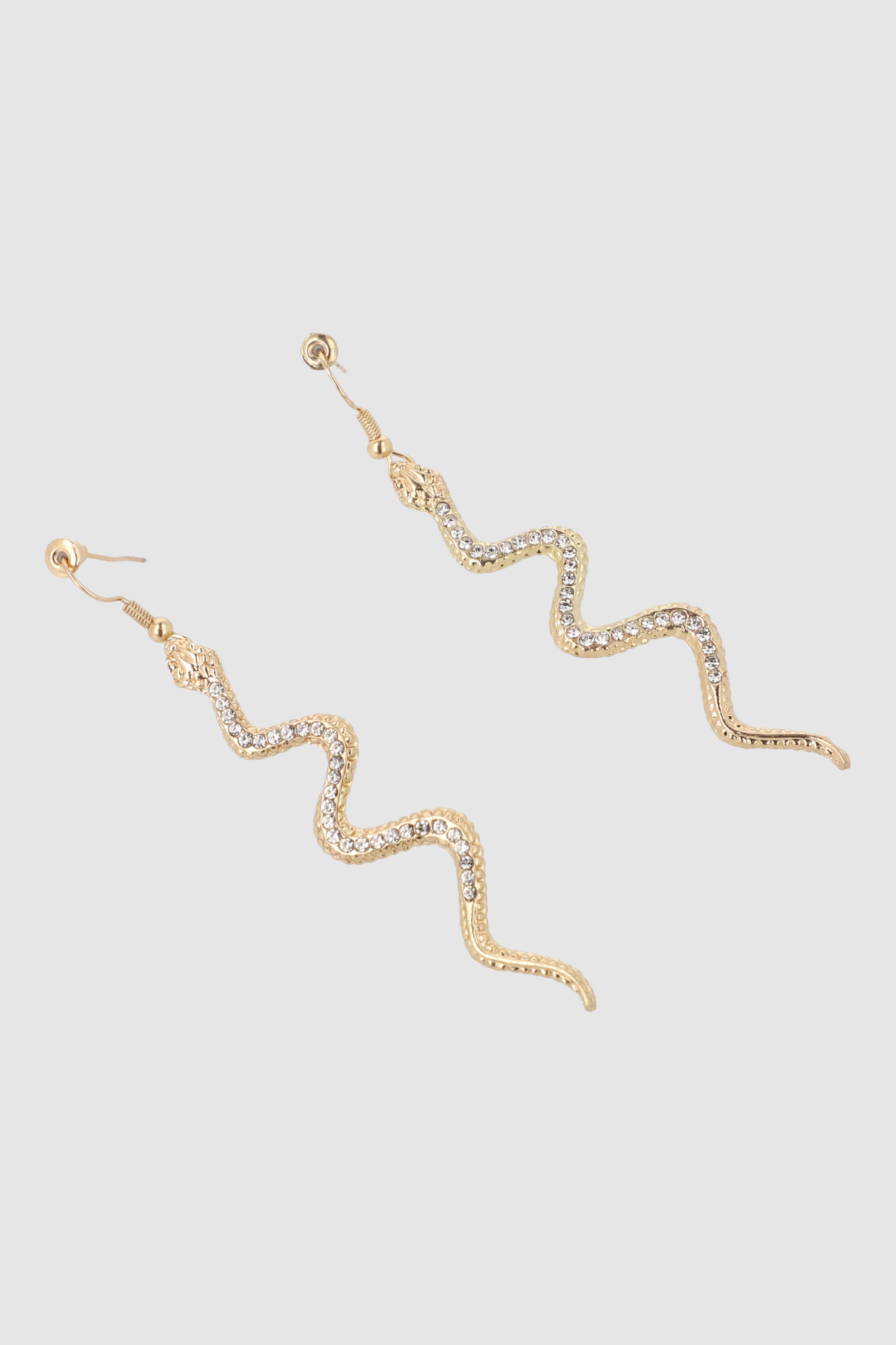 Aretes colgantes serpiente brillos ORO