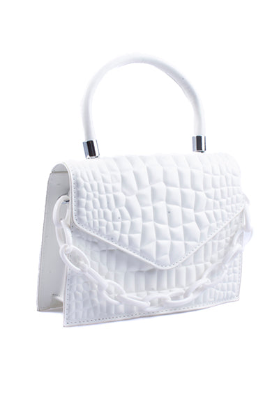 Bolsa Crossbody Cocodrilo Cadenas