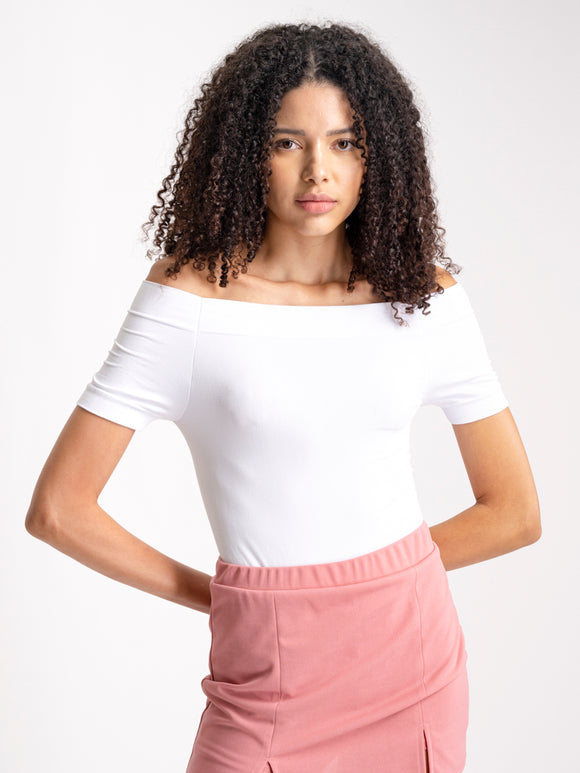Bodysuit Liso Hombros Descubiertos