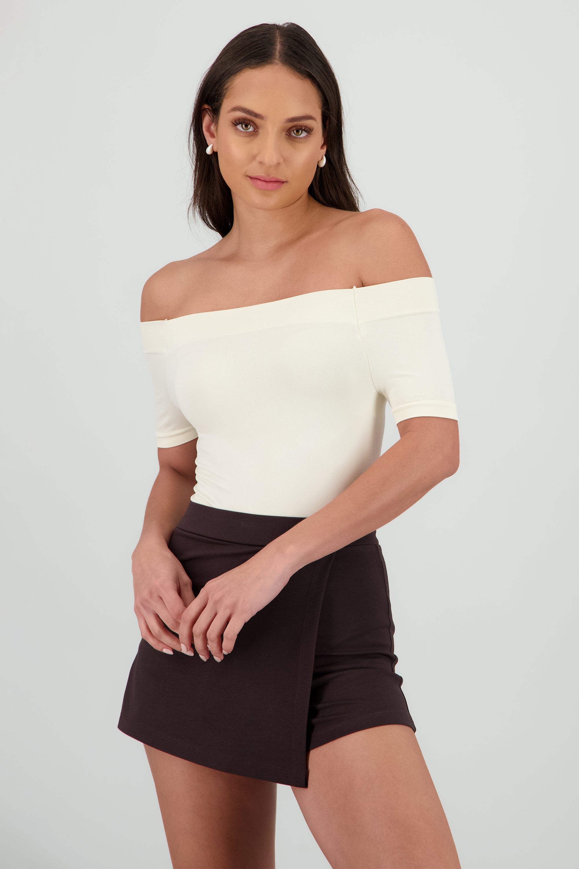 Bodysuit Liso Hombros Descubiertos