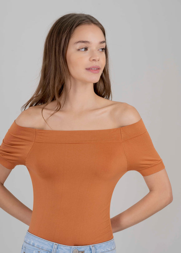 Bodysuit Liso Hombros Descubiertos
