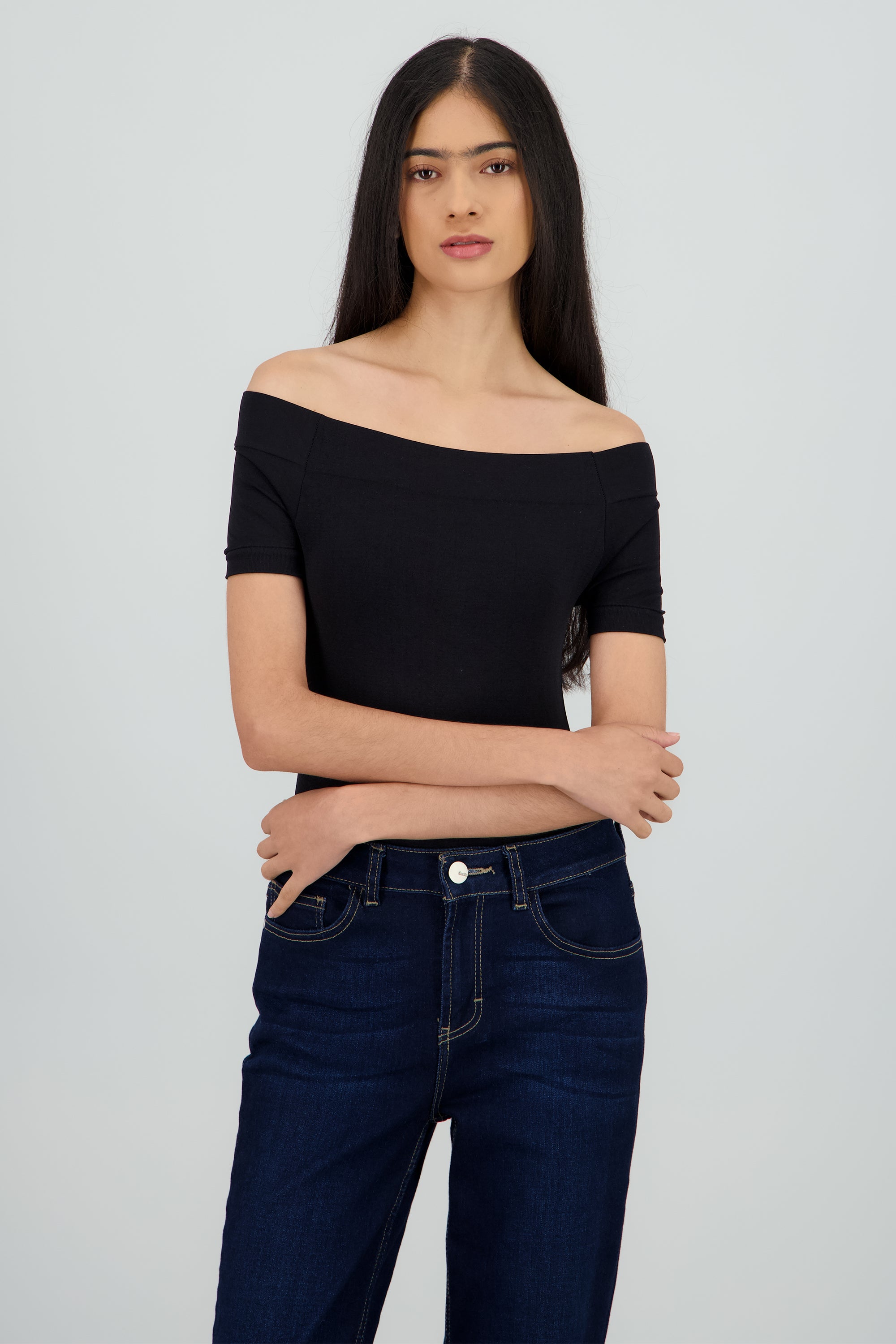 Bodysuit Liso Hombros Descubiertos