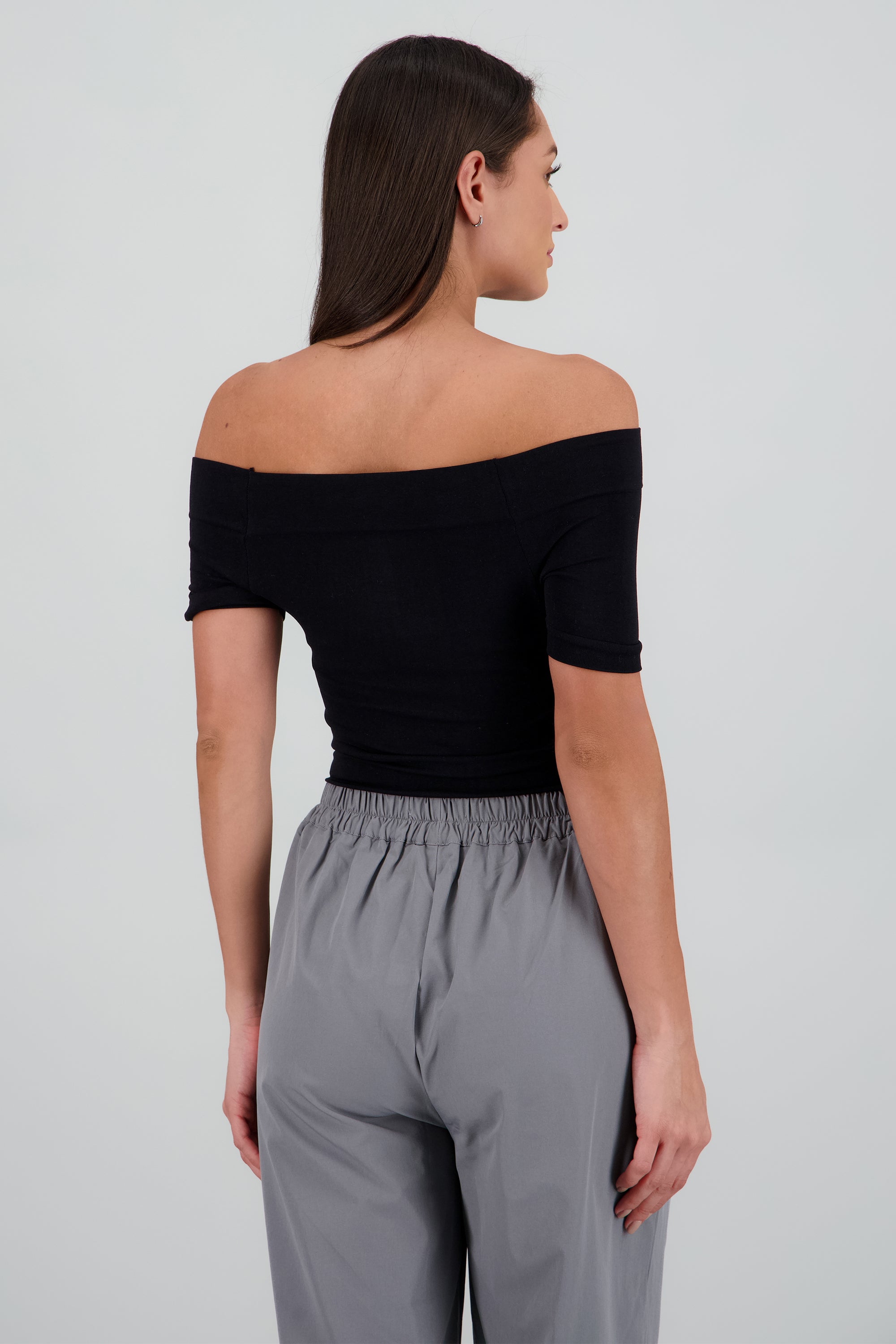 Bodysuit Liso Hombros Descubiertos NEGRO