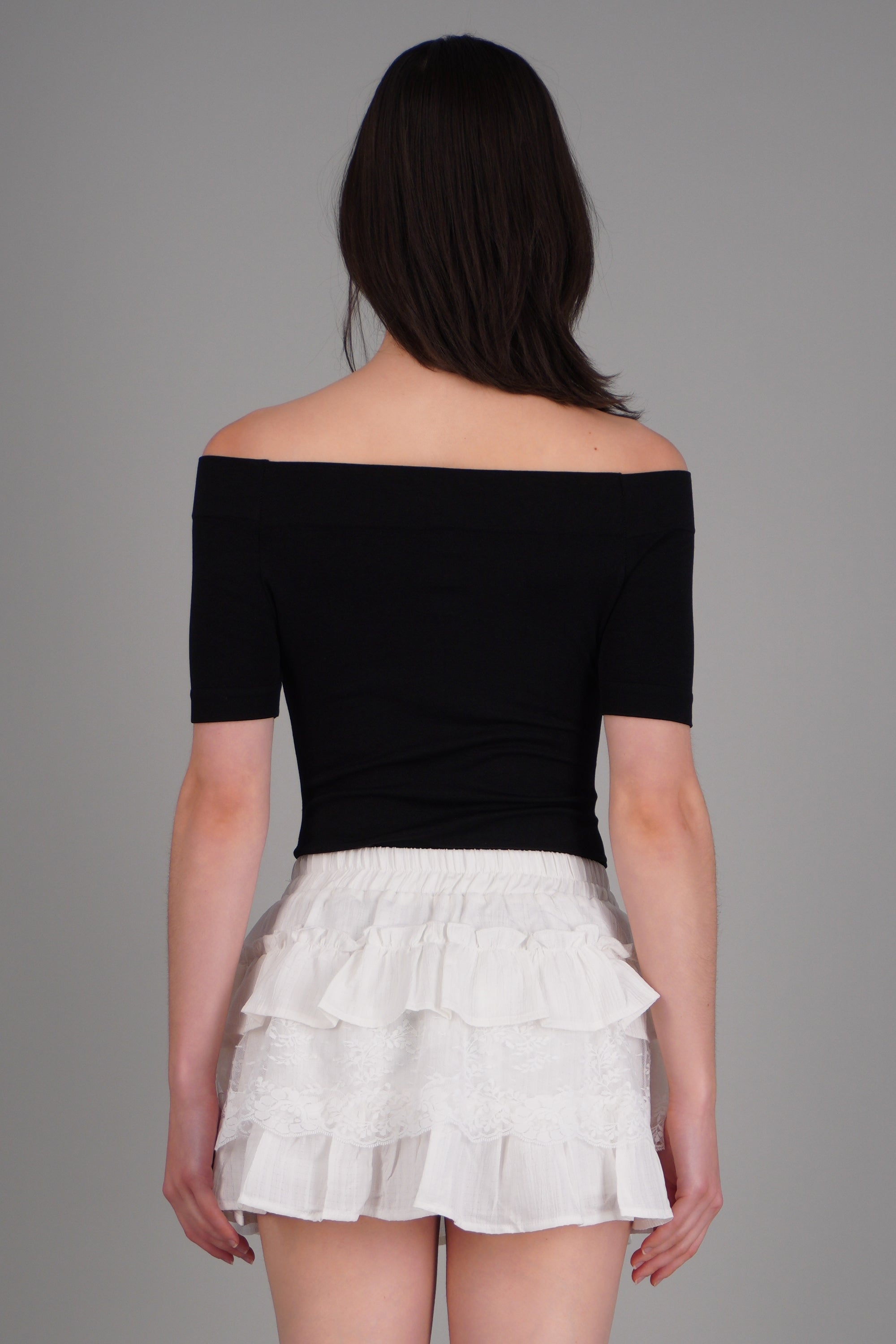 Bodysuit Liso Hombros Descubiertos NEGRO