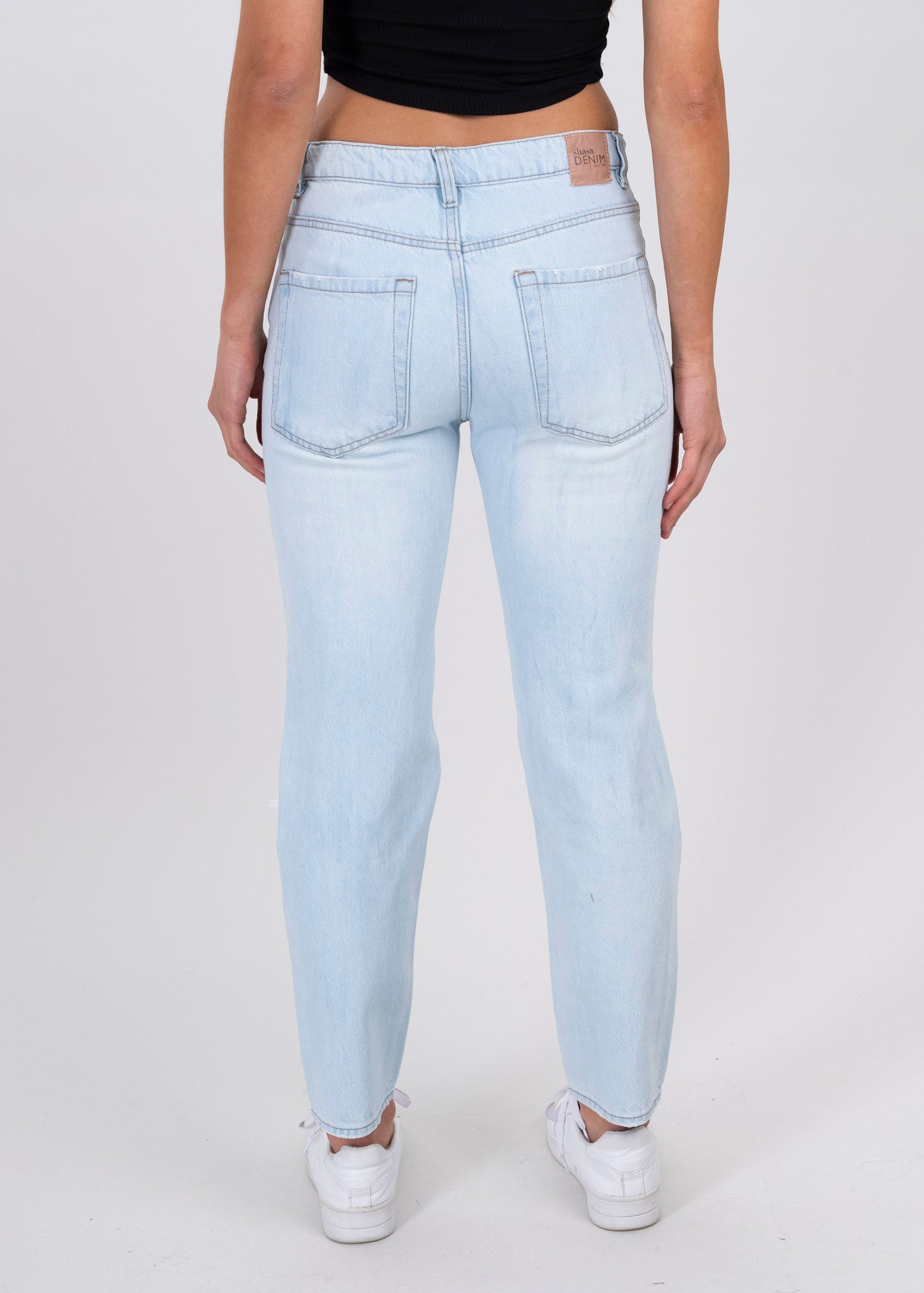 Jeans mom destrucción LIGHT WASH