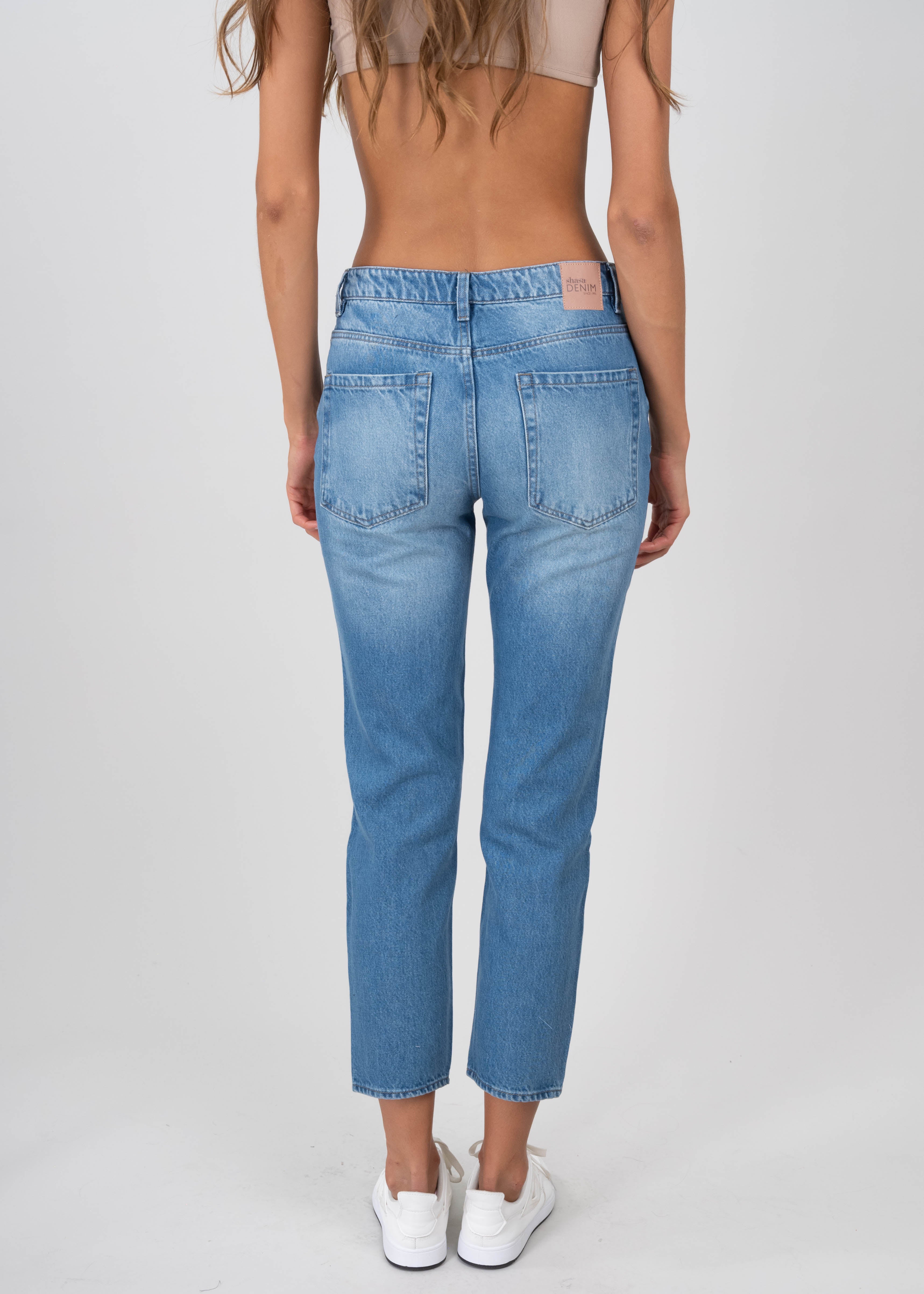 Jeans mom destrucción MEDIUM WASH