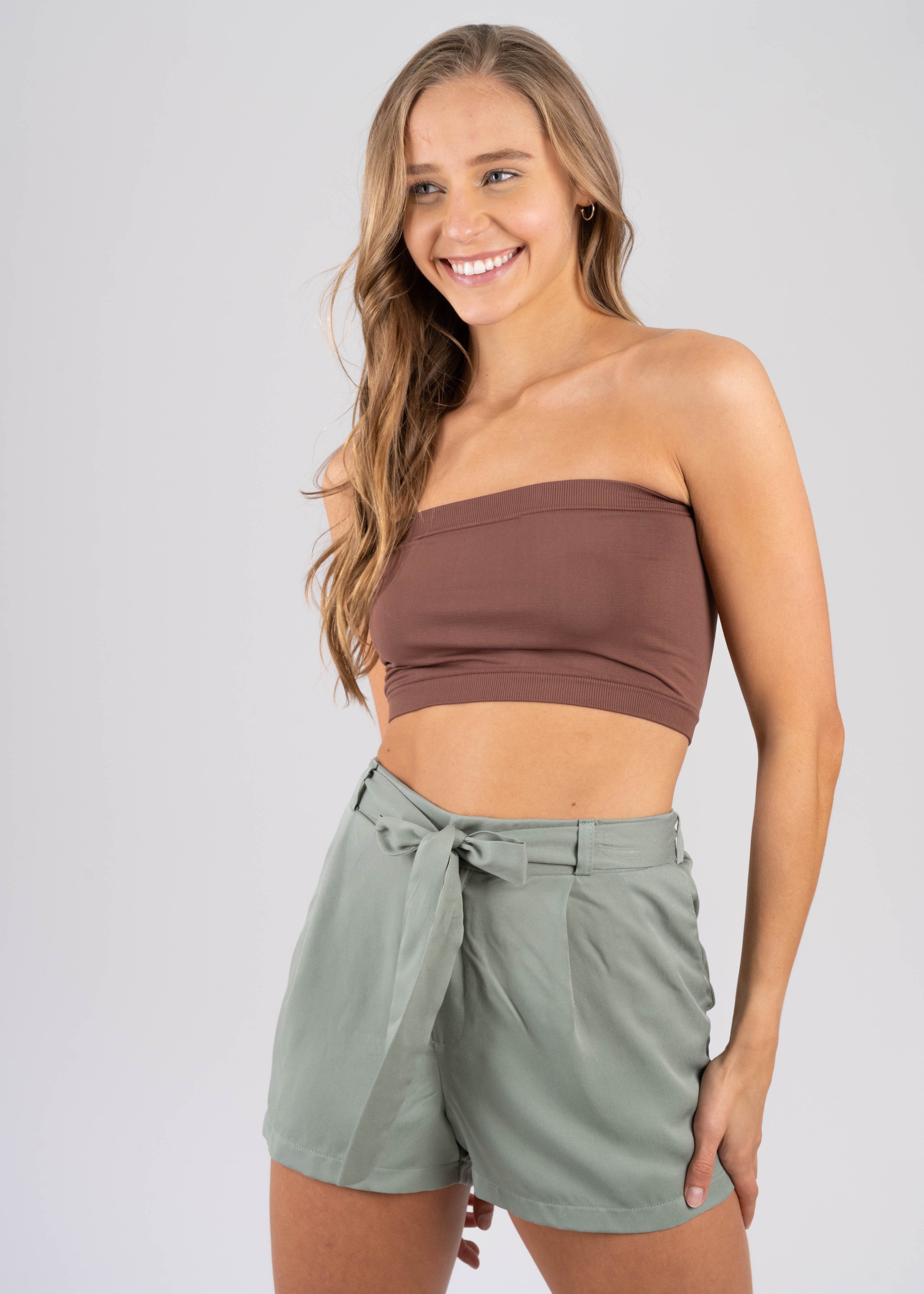 Top tubo liso CHOCOLATE