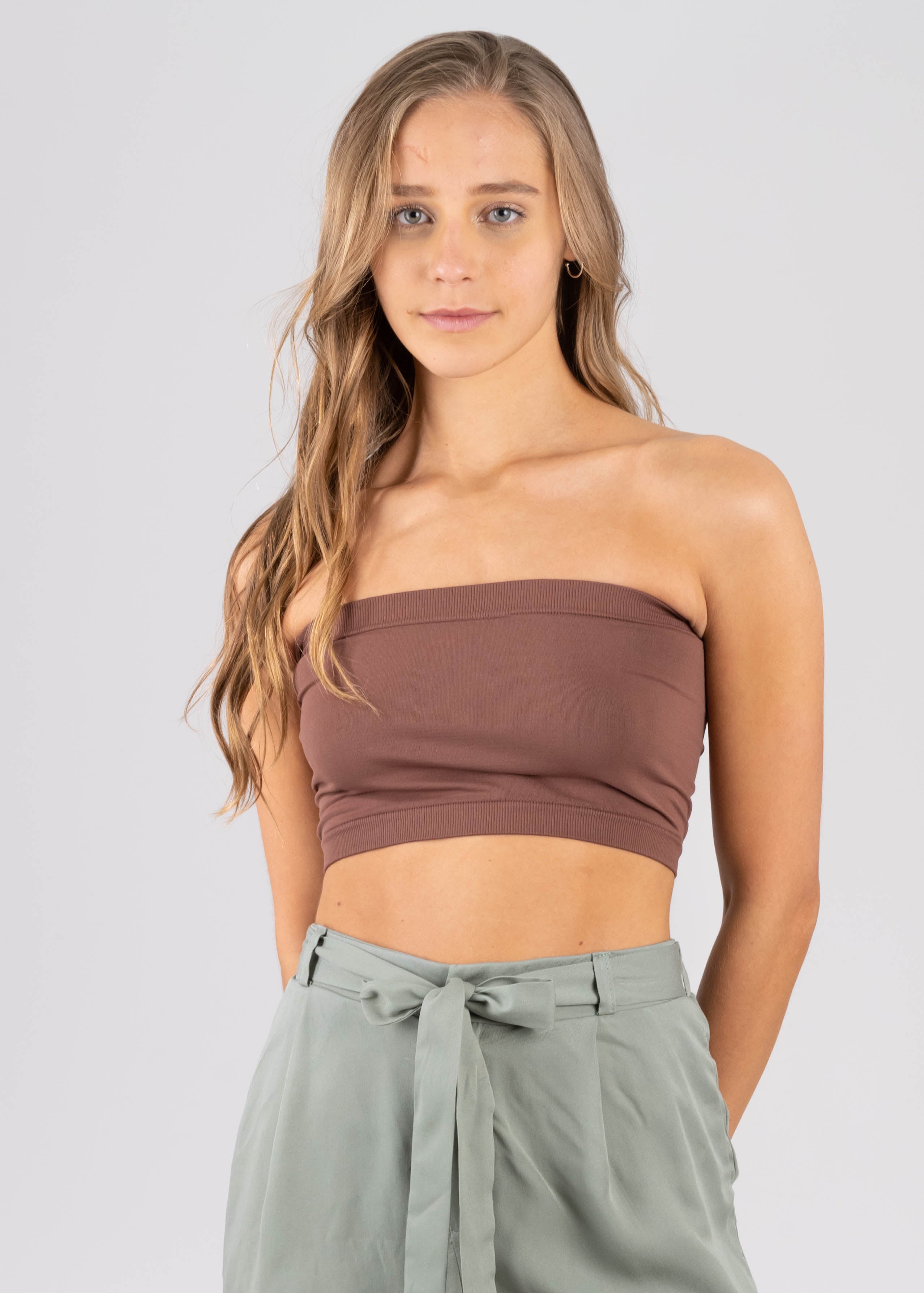 Top tubo liso CHOCOLATE