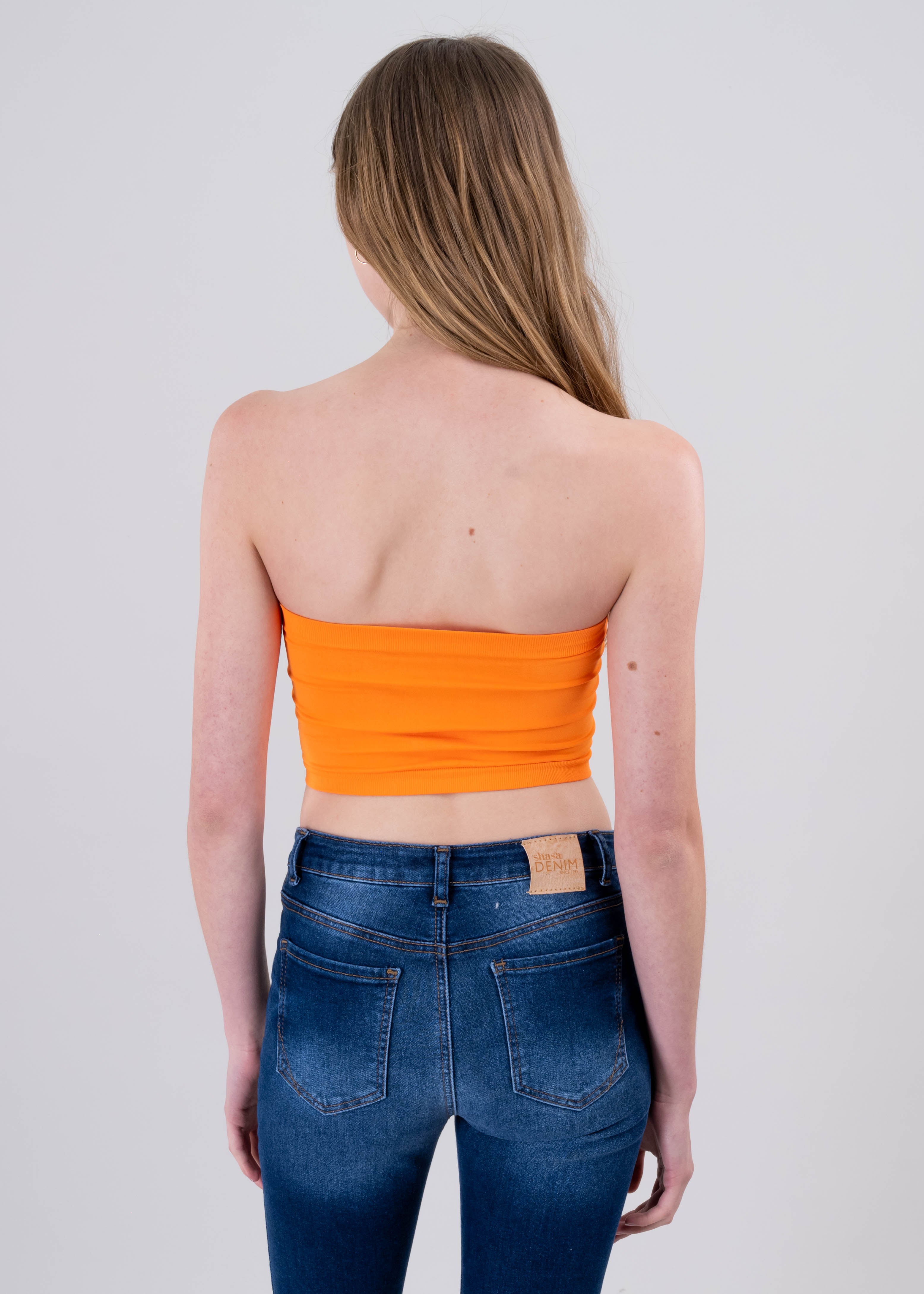 Top tubo liso NARANJA