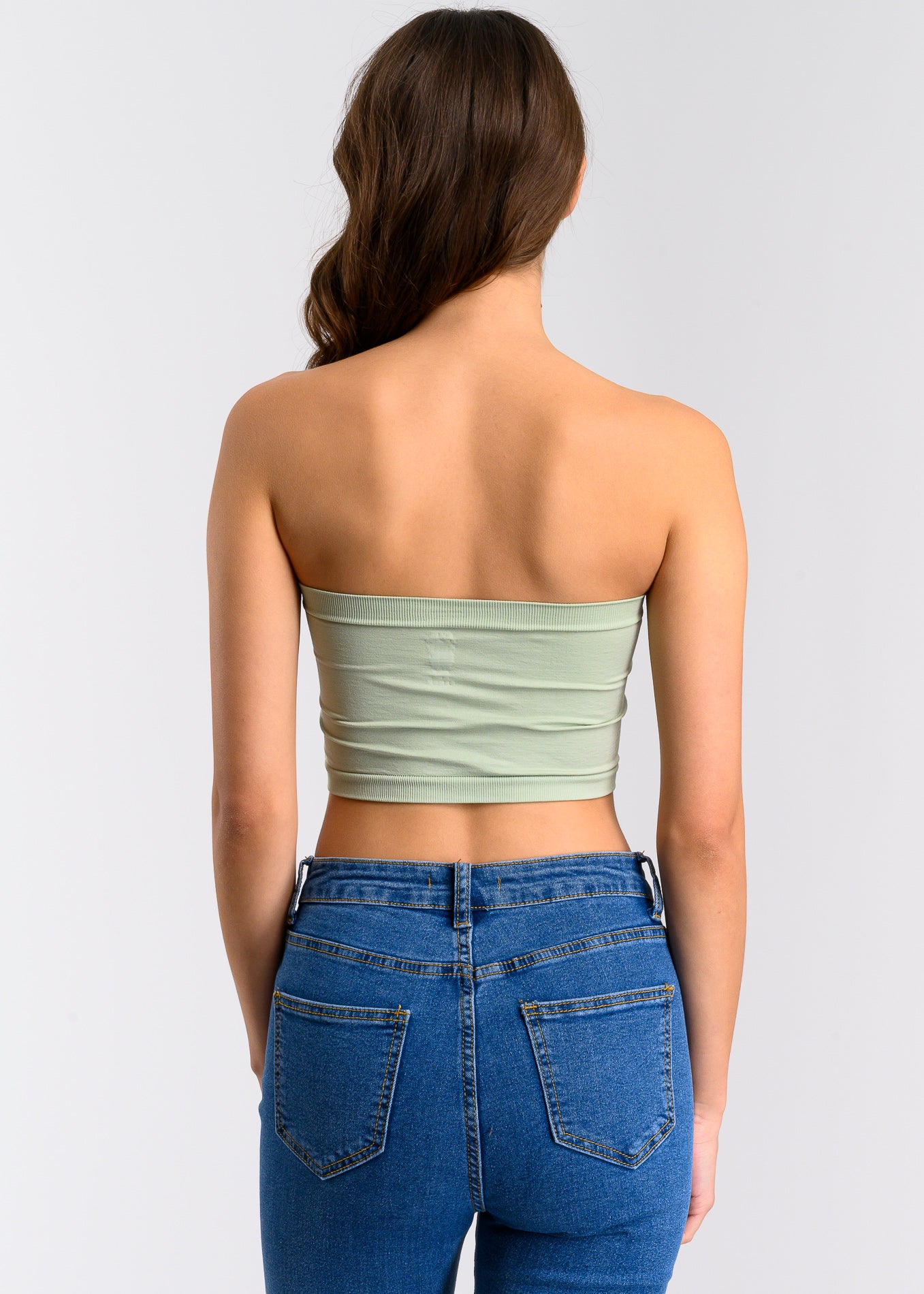 Top tubo liso VERDE CLARO