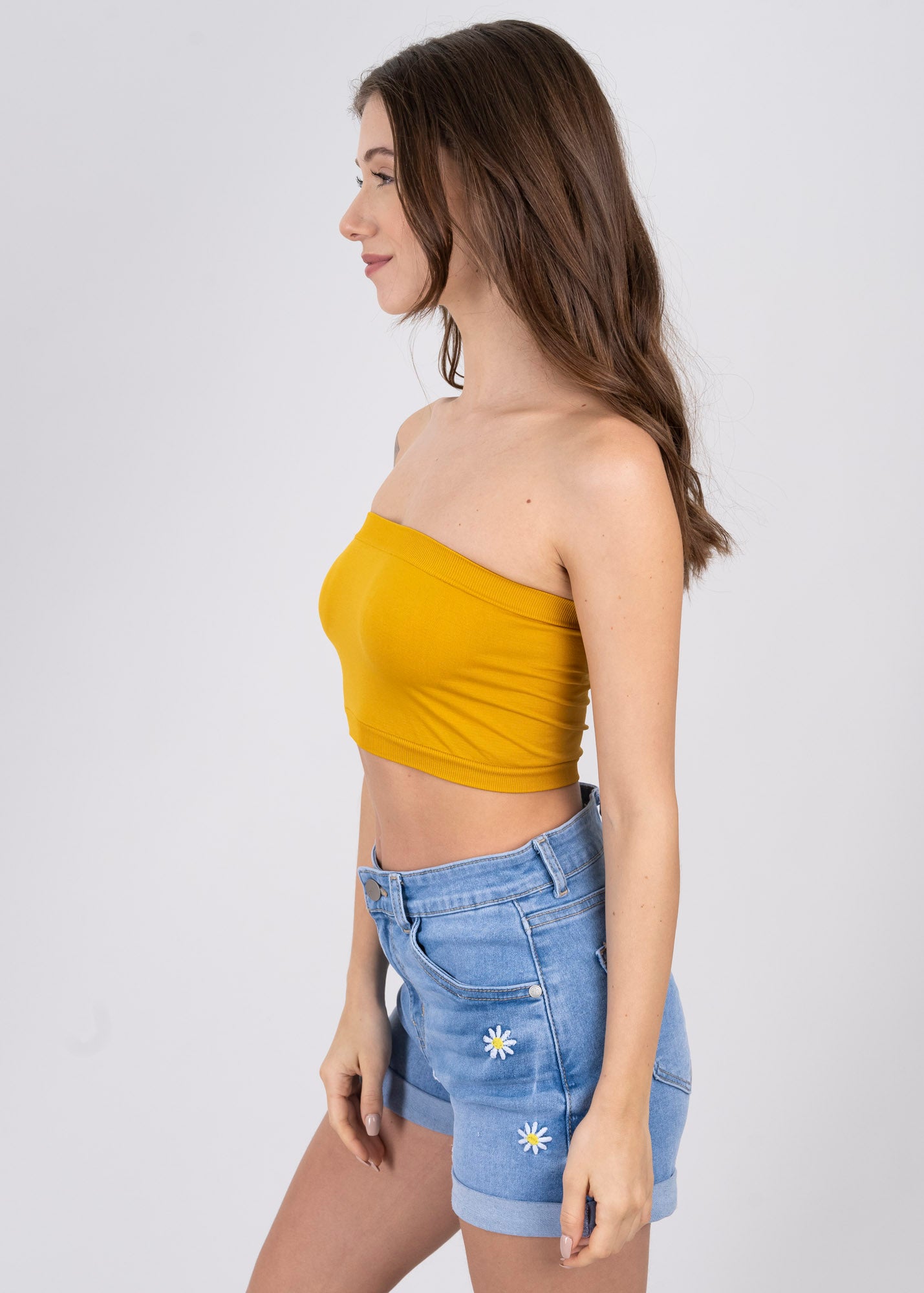 Top tubo liso AMARILLO OBSCURO