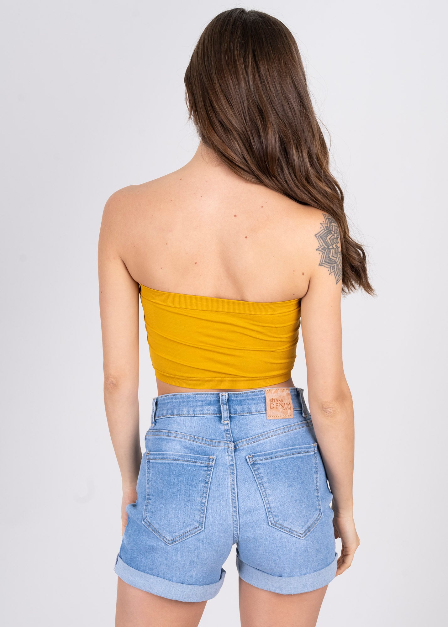 Top tubo liso AMARILLO OBSCURO
