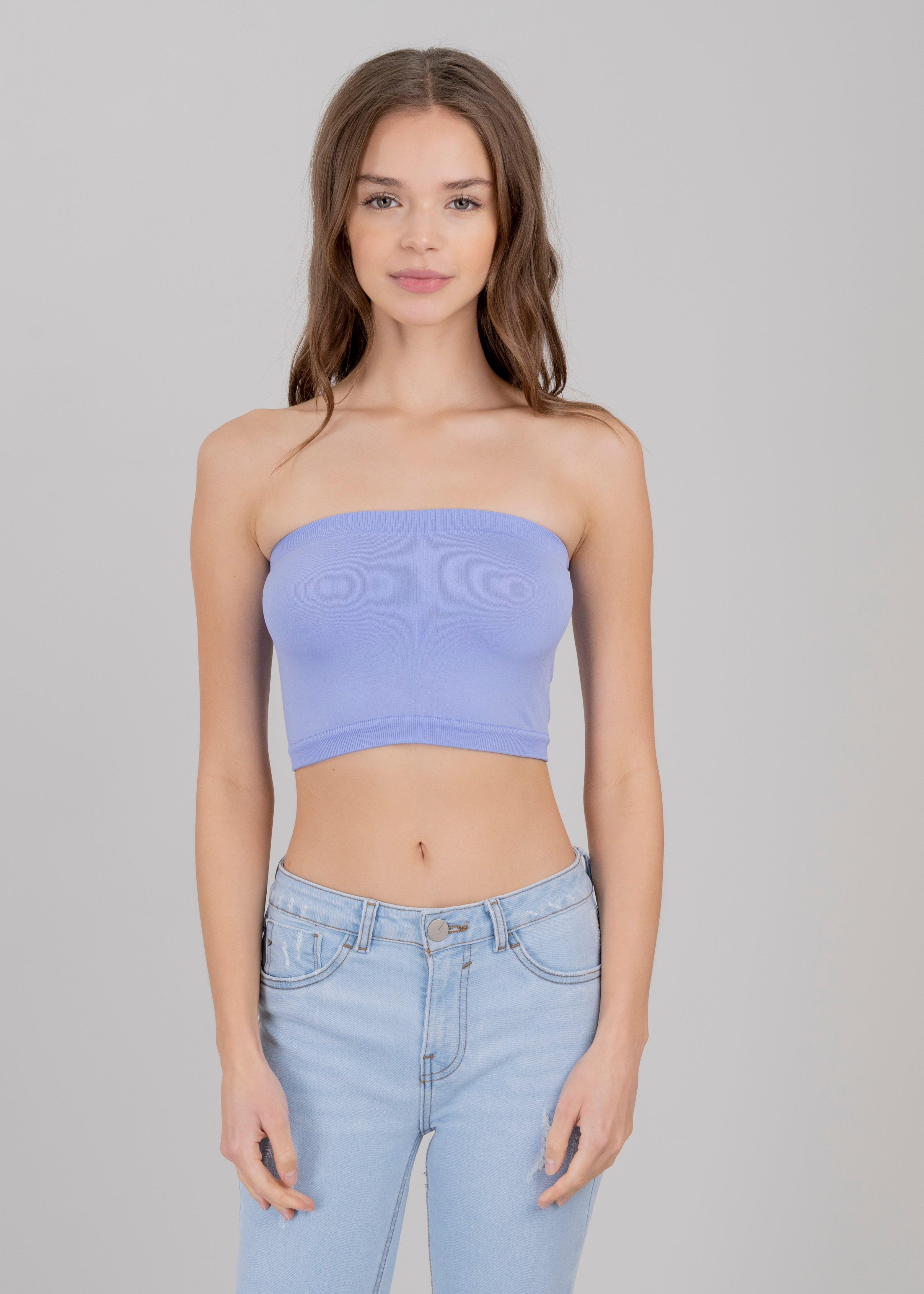 Top tubo liso LILA OBSCURO
