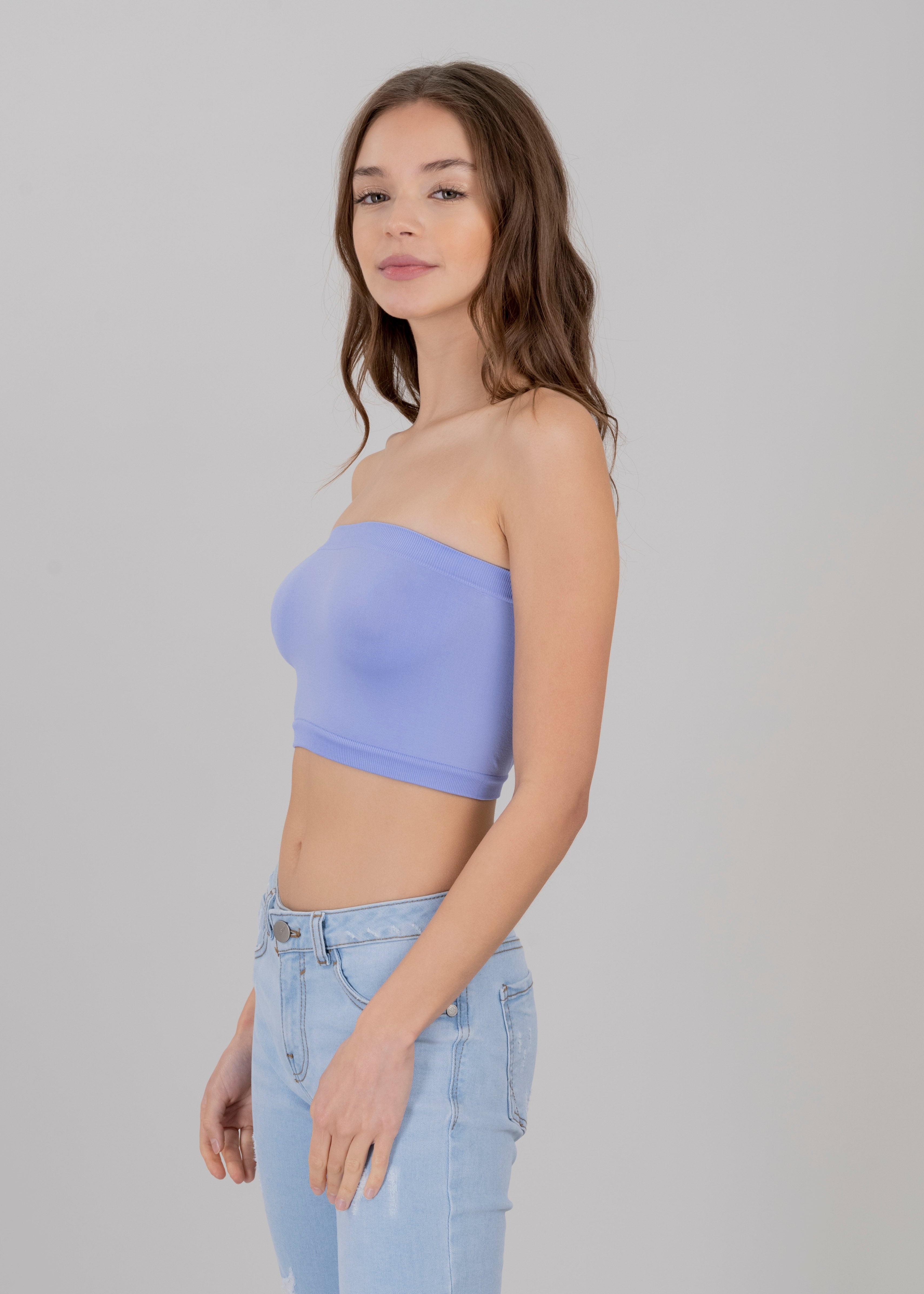 Top tubo liso LILA OBSCURO