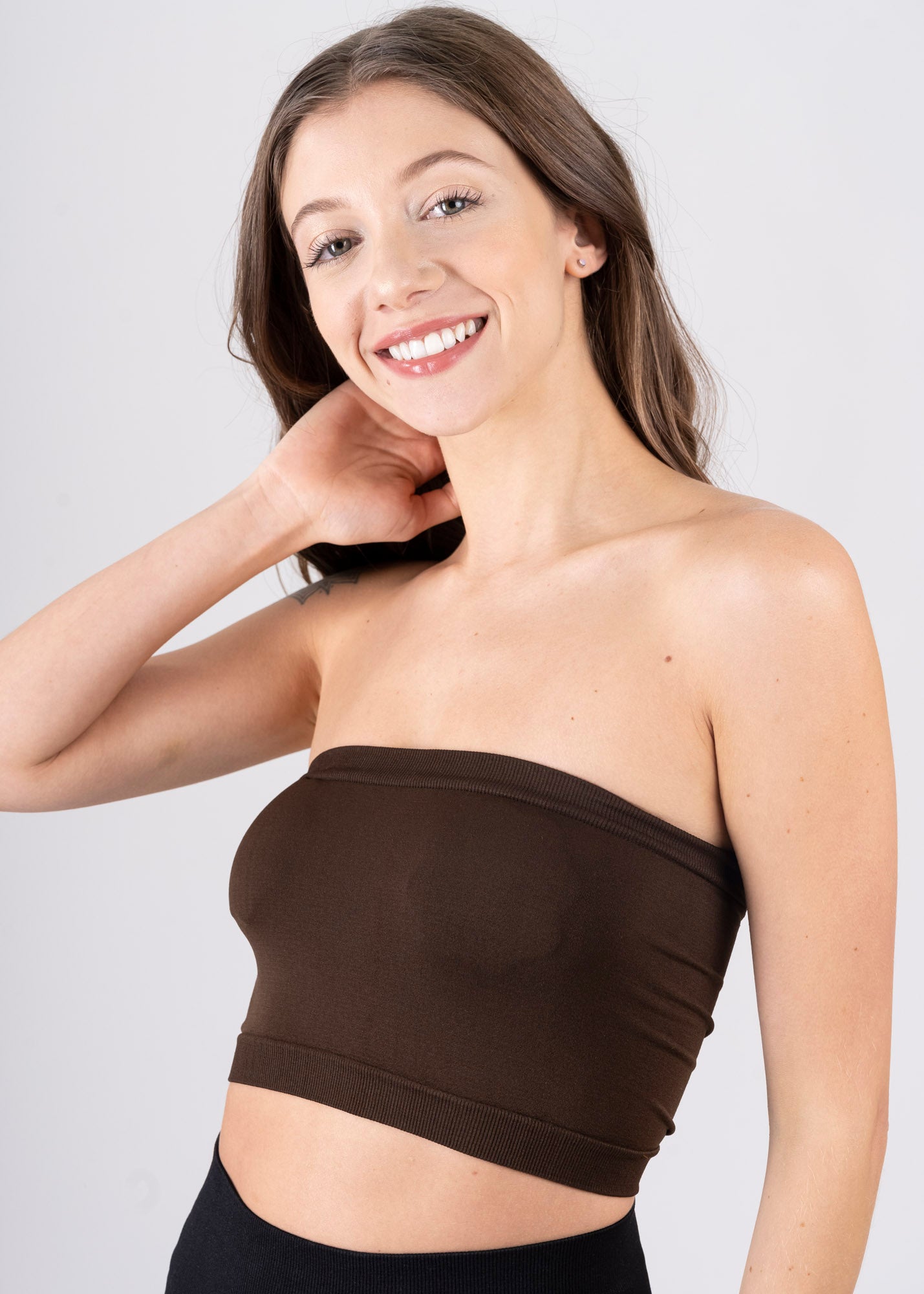 Top tubo liso CAFE OBSCURO