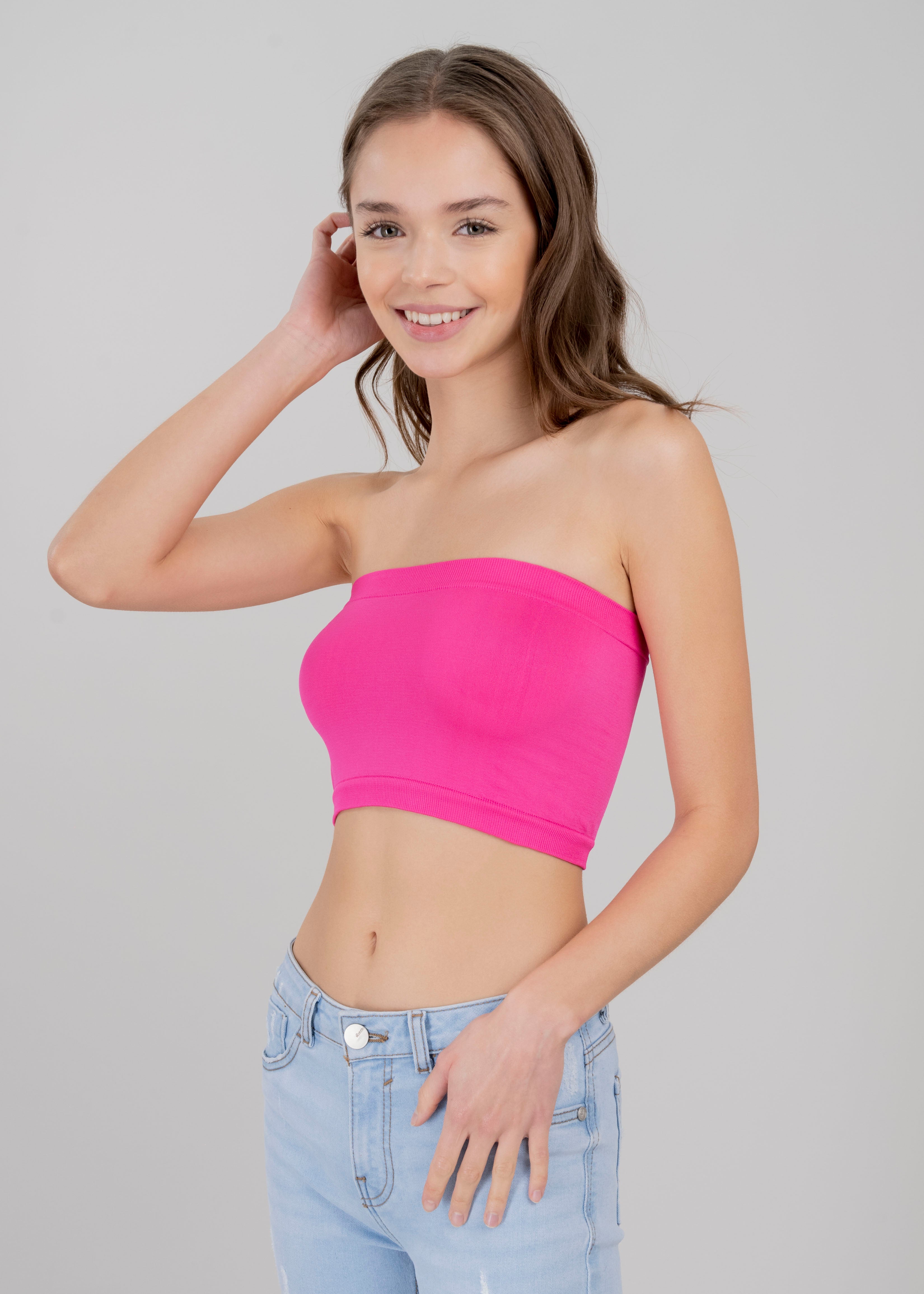 Top tubo liso MAGENTA