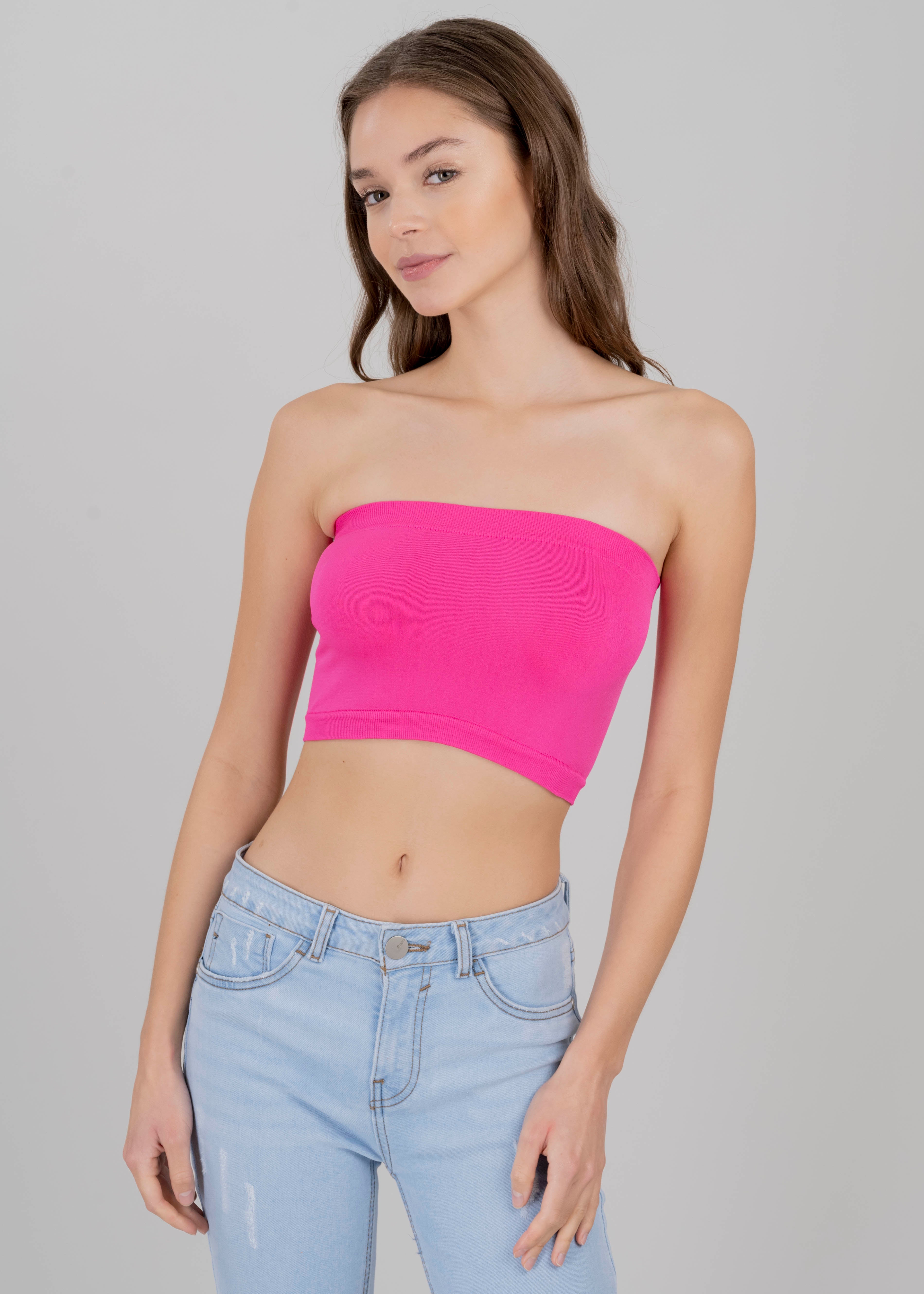 Top tubo liso MAGENTA