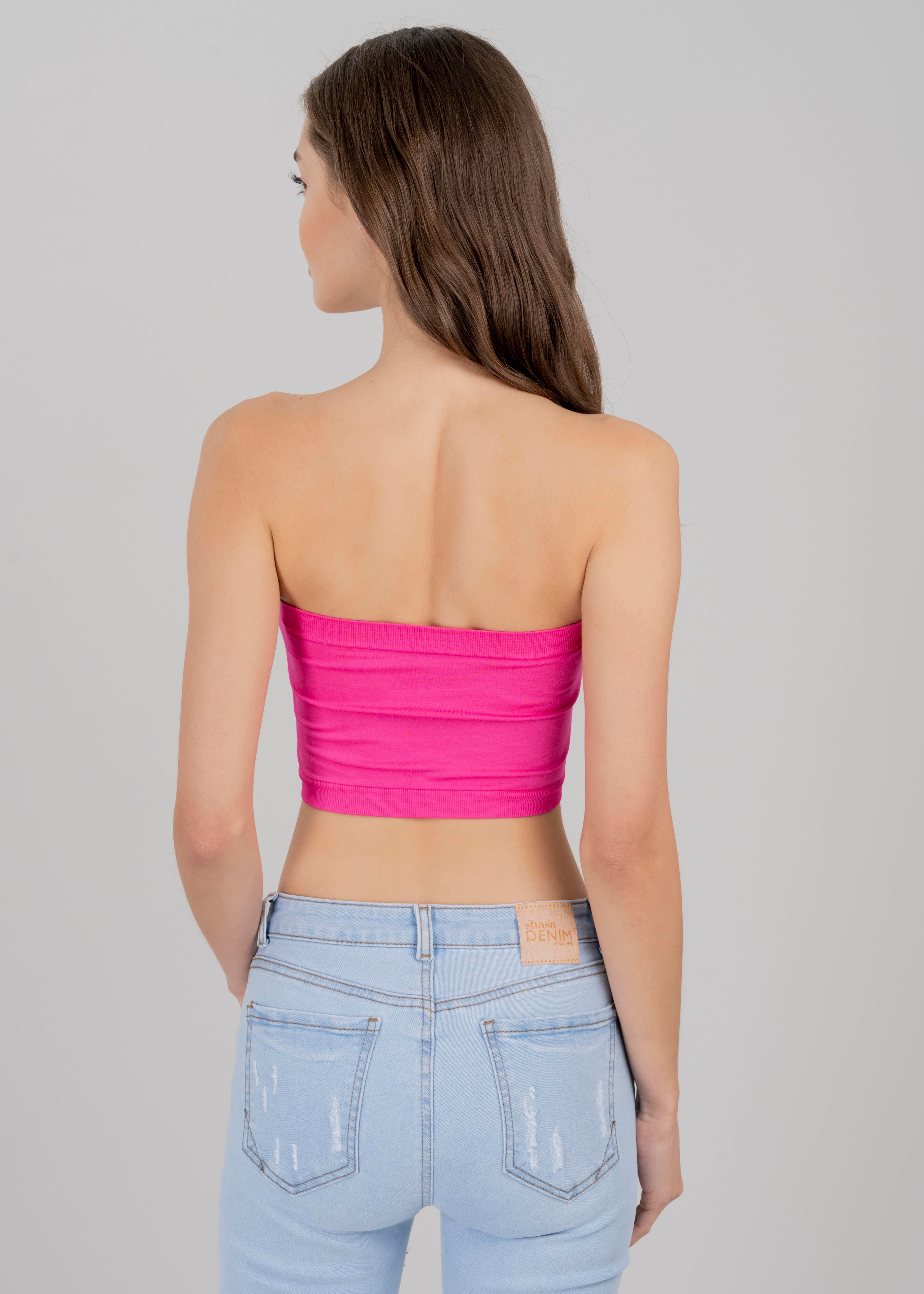 Top tubo liso MAGENTA
