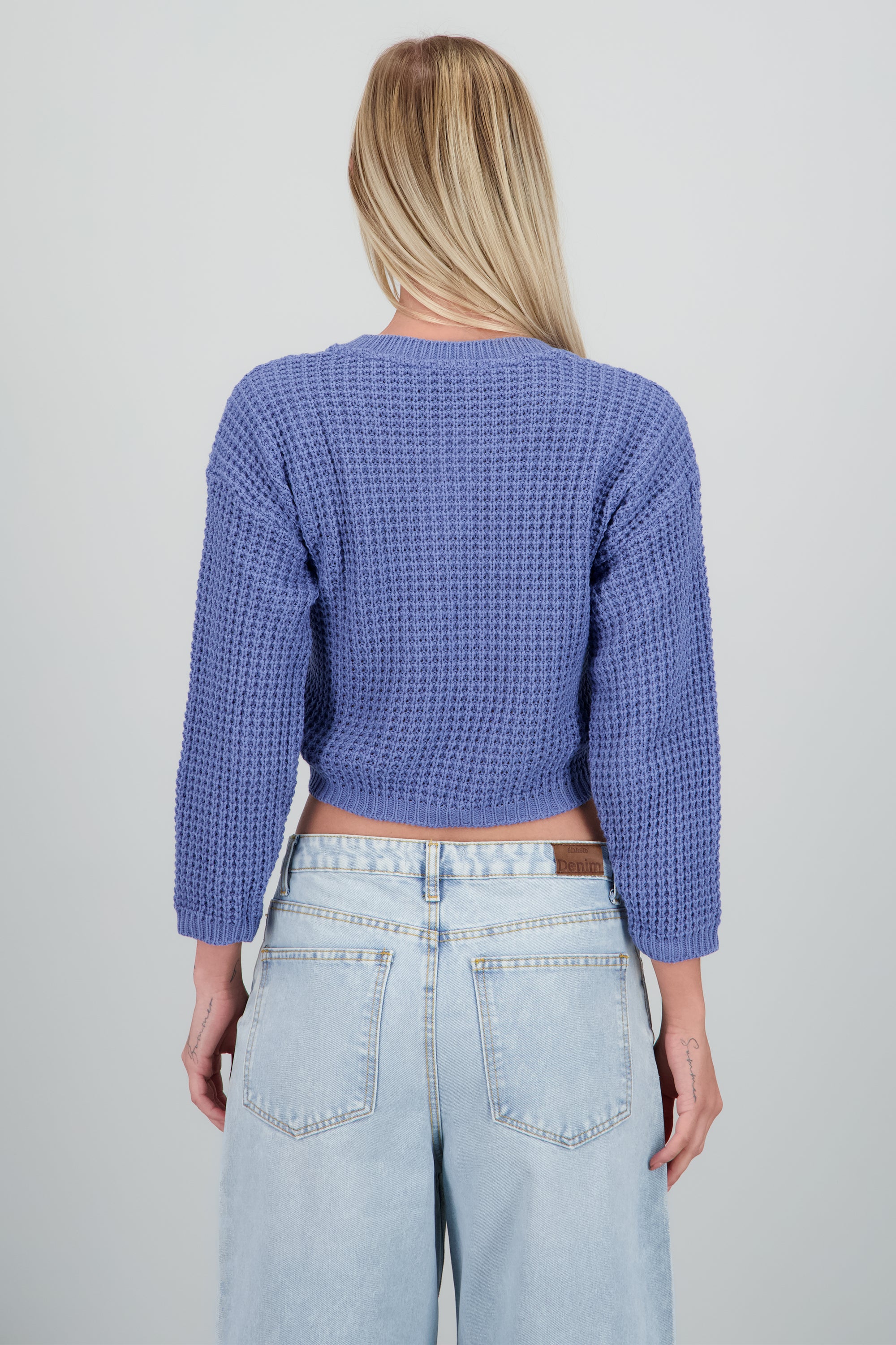 Suéter Tejido Ancho AZUL CIELO