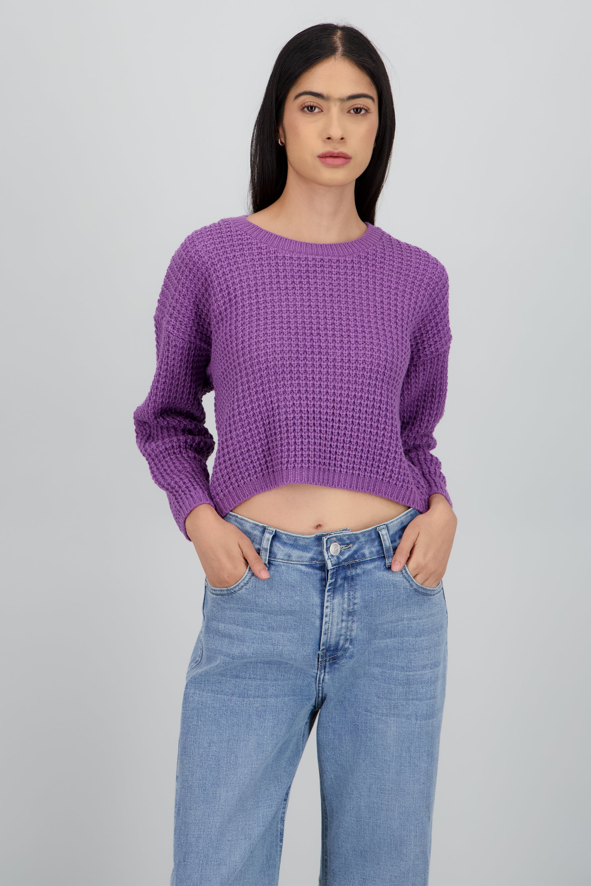 Suéter Tejido Ancho MORADO