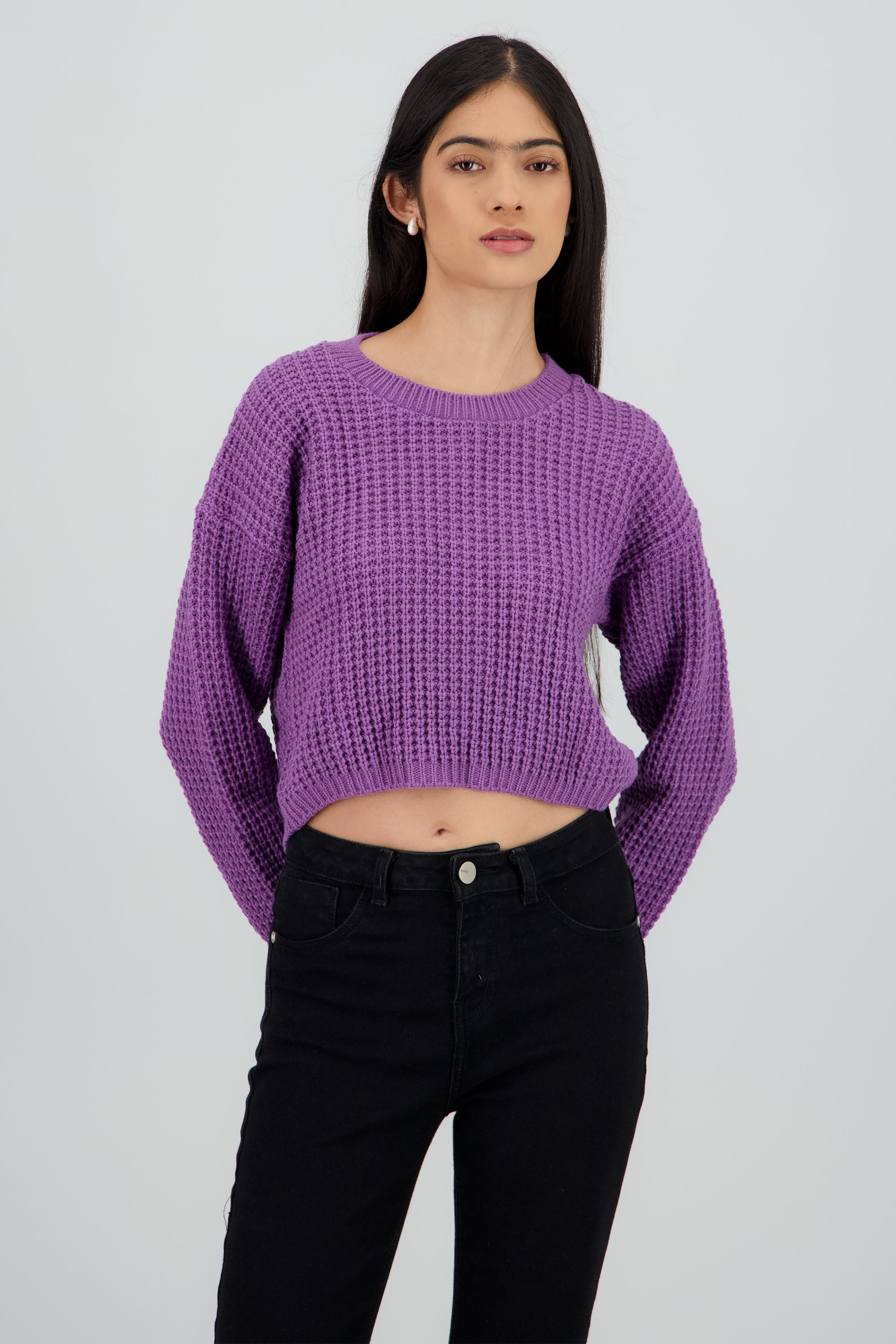 Suéter Tejido Ancho MORADO