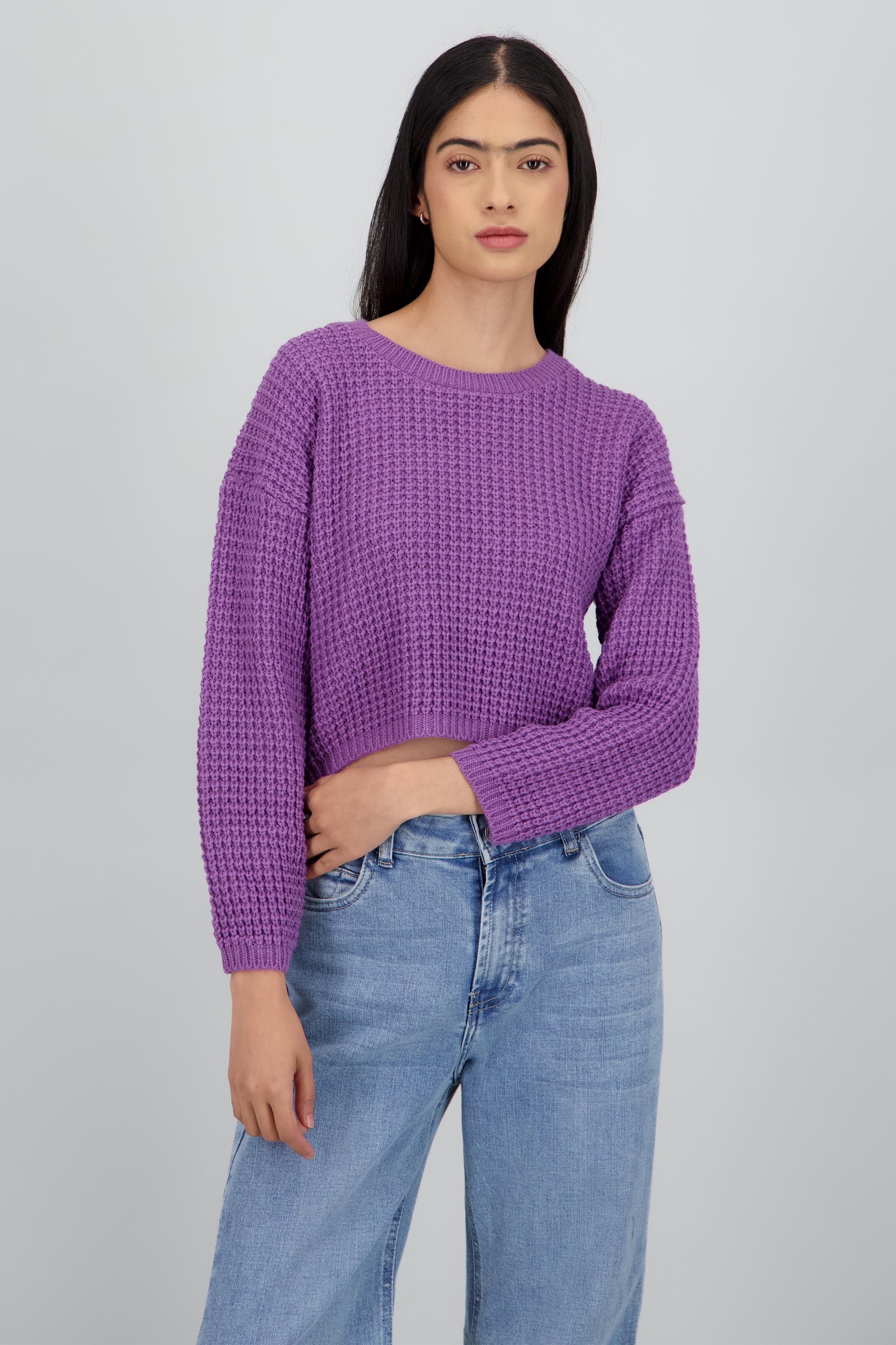 Suéter Tejido Ancho MORADO