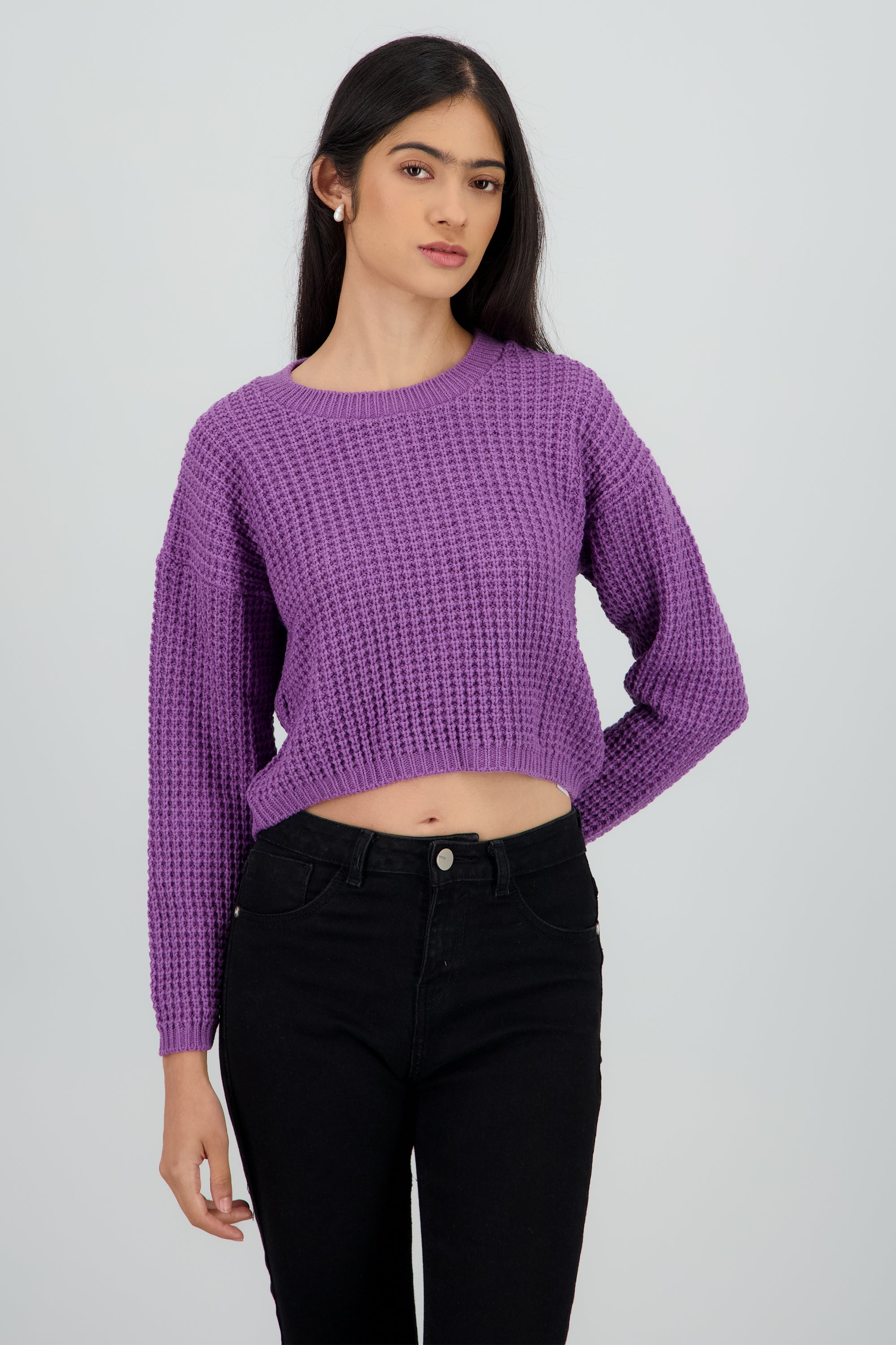 Suéter Tejido Ancho MORADO