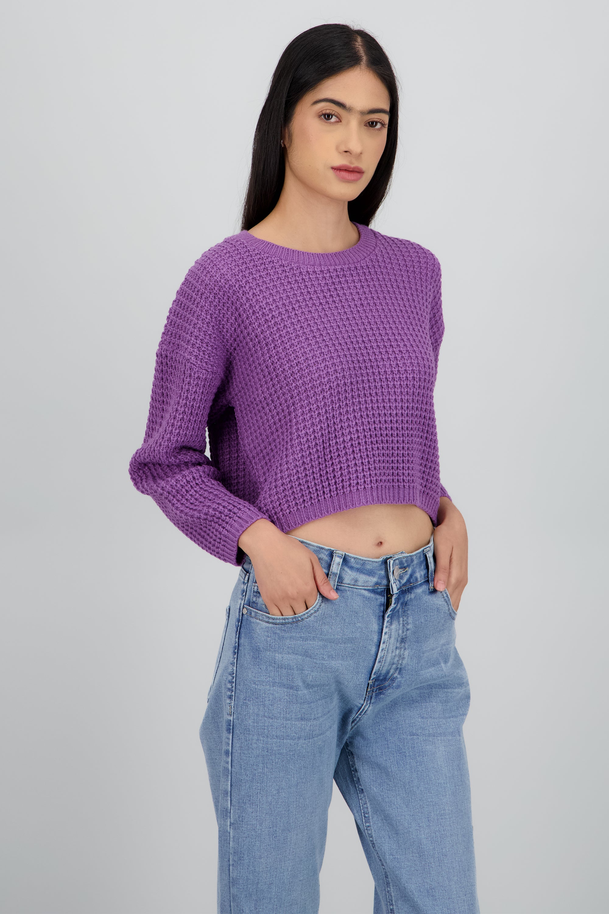 Suéter Tejido Ancho MORADO