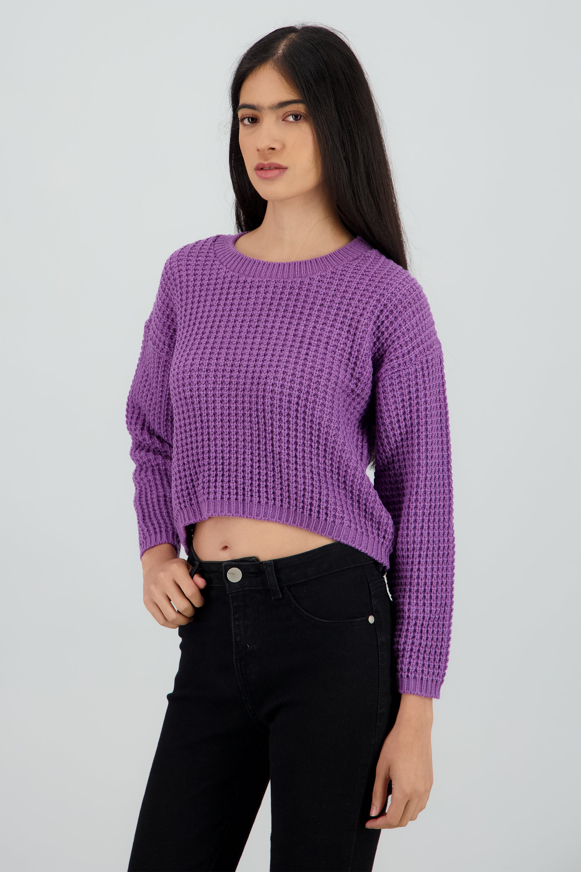 Suéter Tejido Ancho MORADO