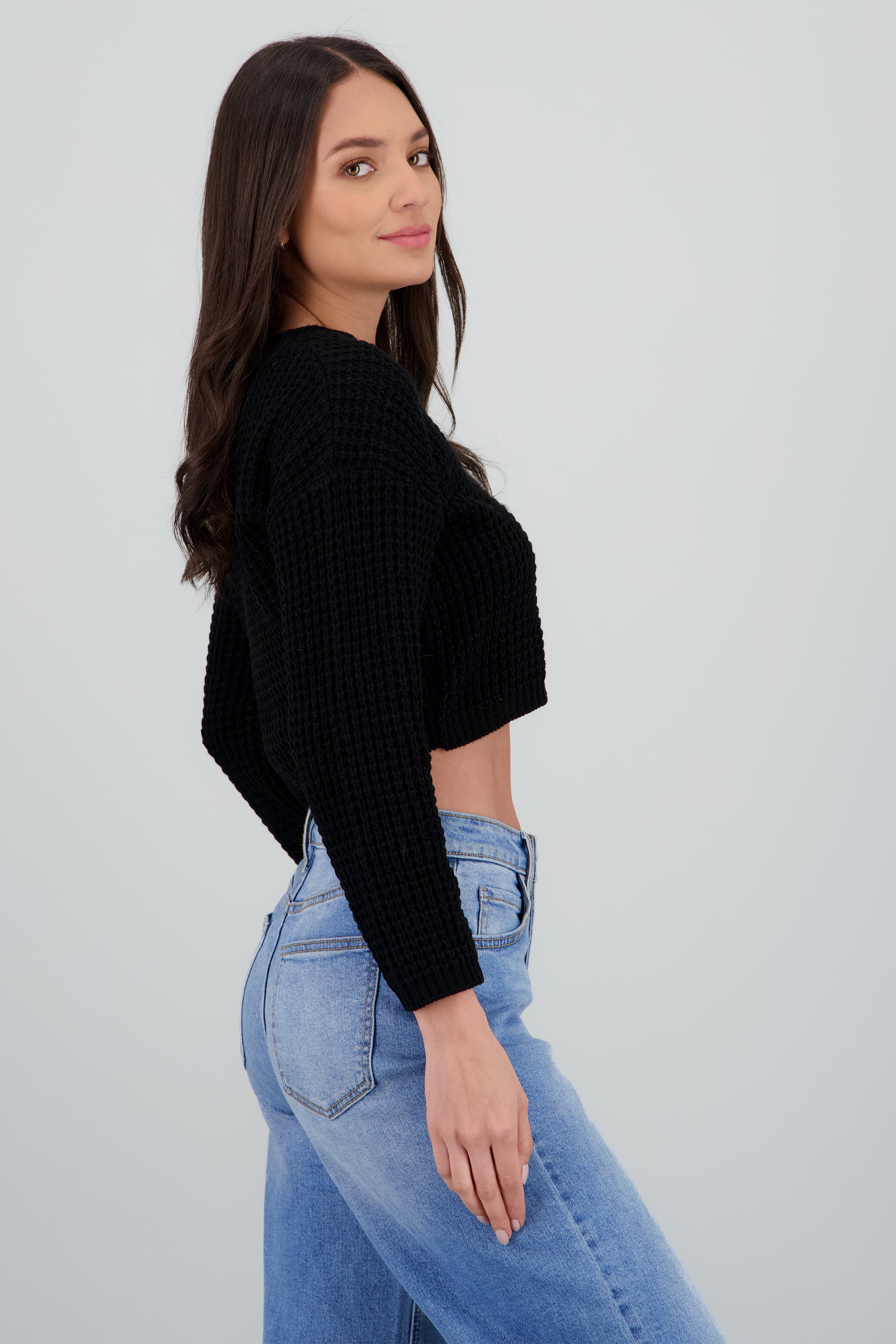 Suéter Tejido Ancho NEGRO