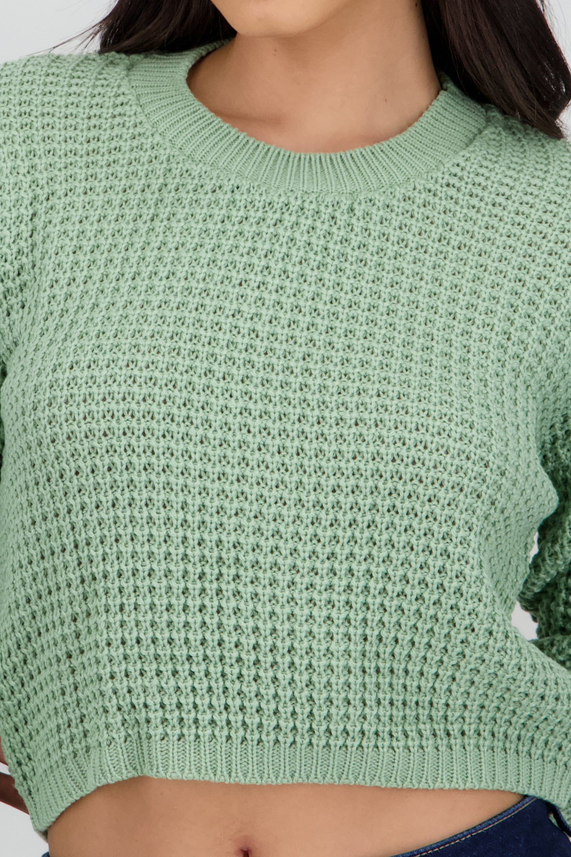 Suéter Tejido Ancho VERDE CLARO