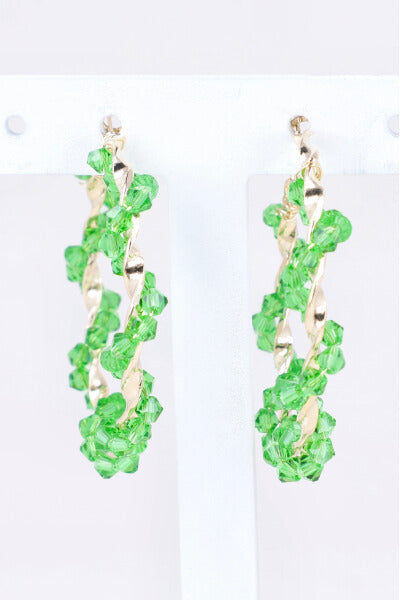 Arracadas twist piedras VERDE