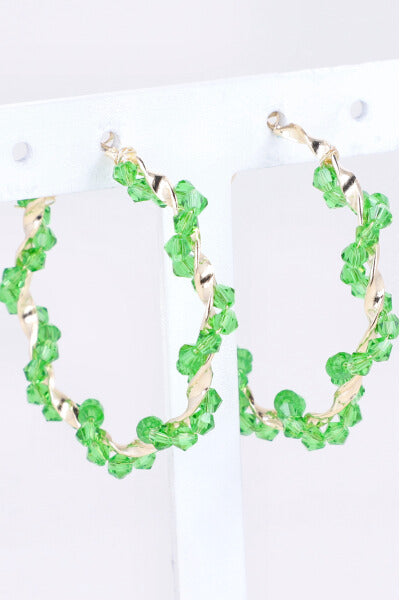 Arracadas twist piedras VERDE