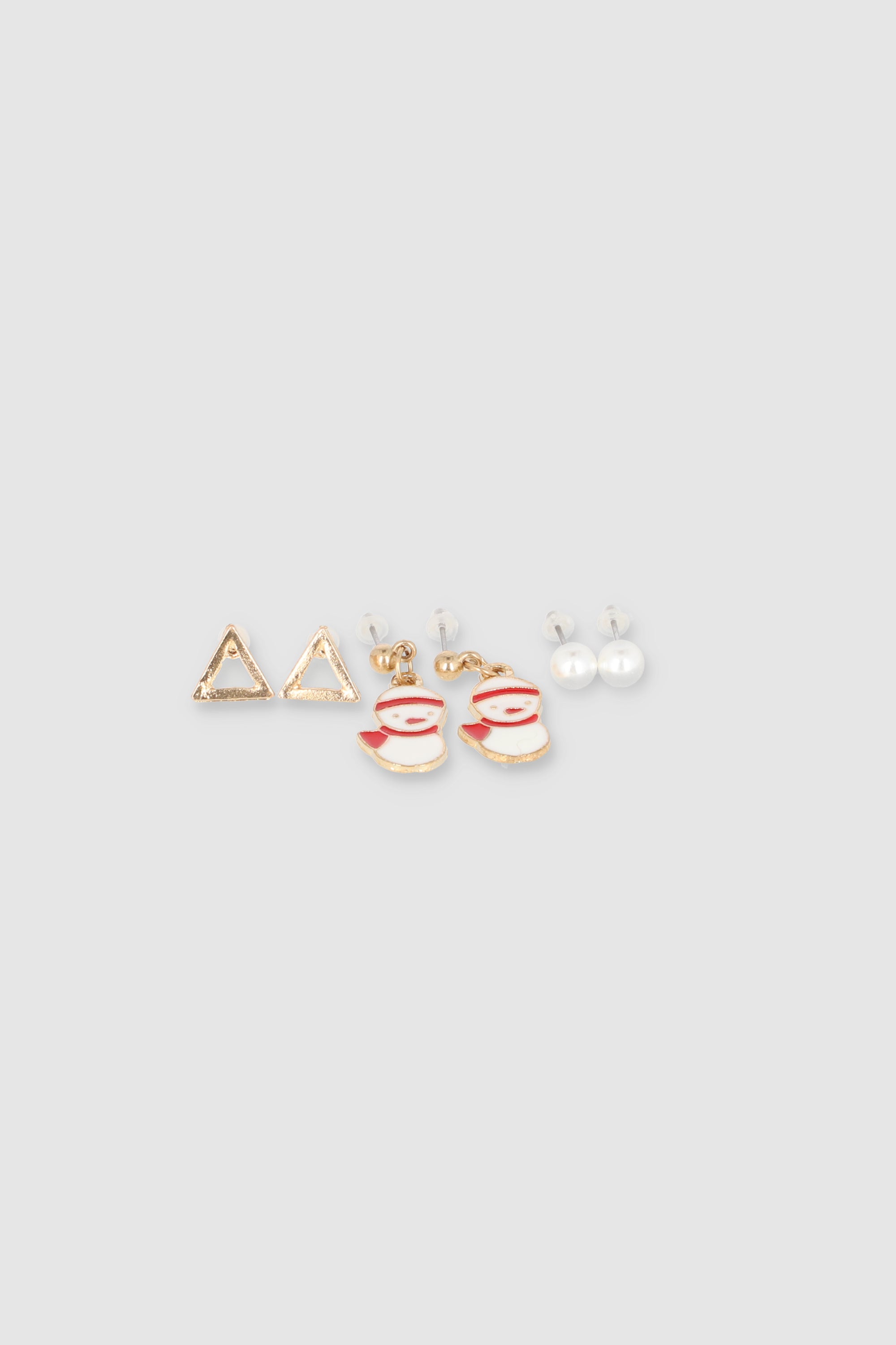 3Pr Aretes Santa BLANCO COMBO