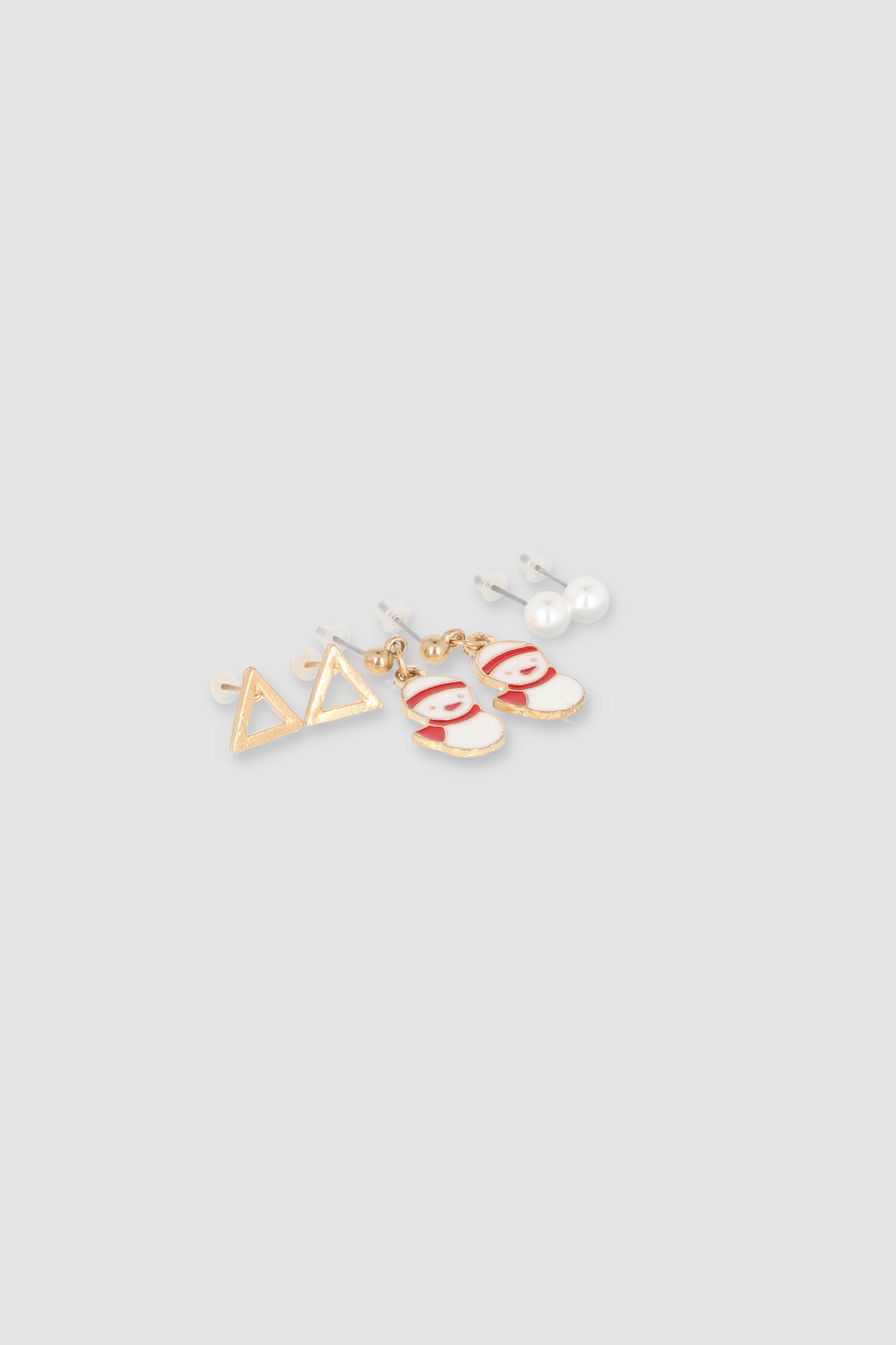 3Pr Aretes Santa BLANCO COMBO