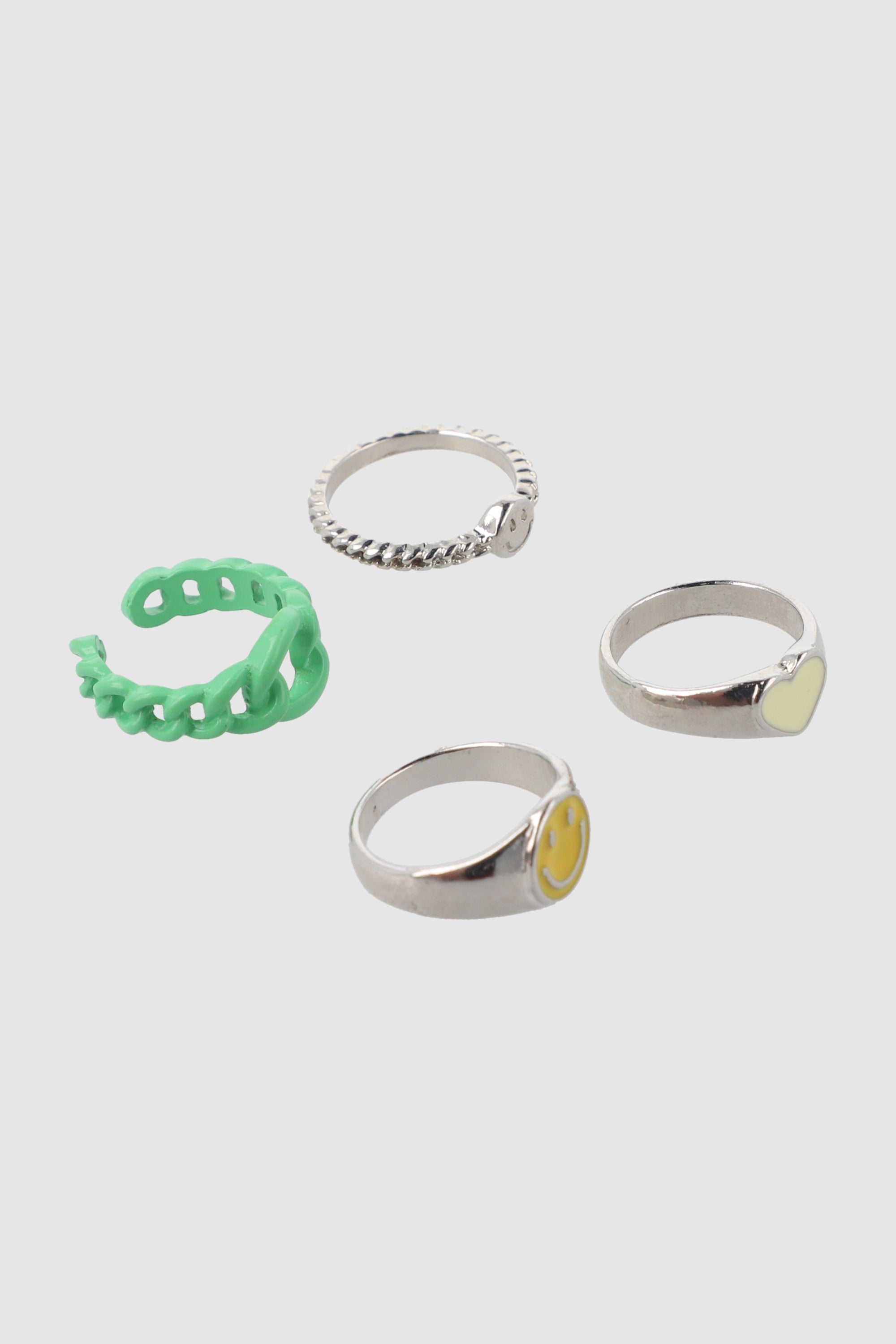4 P Anillos Caritas PLATA