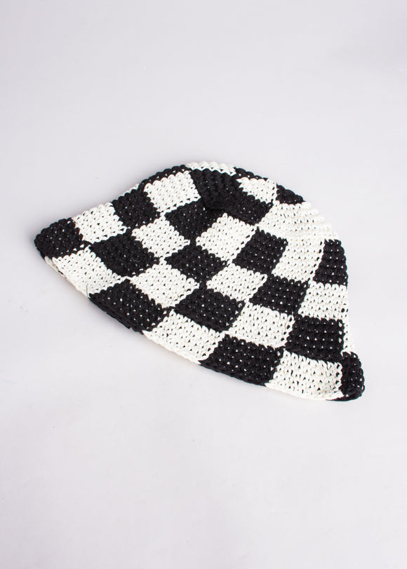Gorro pescador tejido cuadros