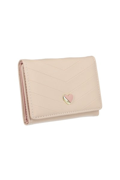 cartera chevron corazon BLANCO