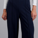 Pantalón Wide Leg Cintura Alta Costuras