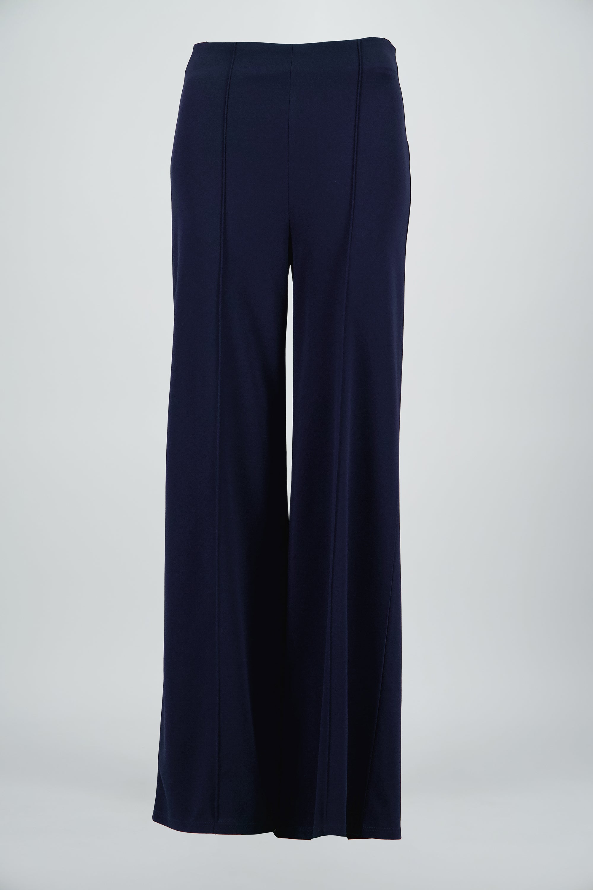 Pantalón Wide Leg Cintura Alta Costuras