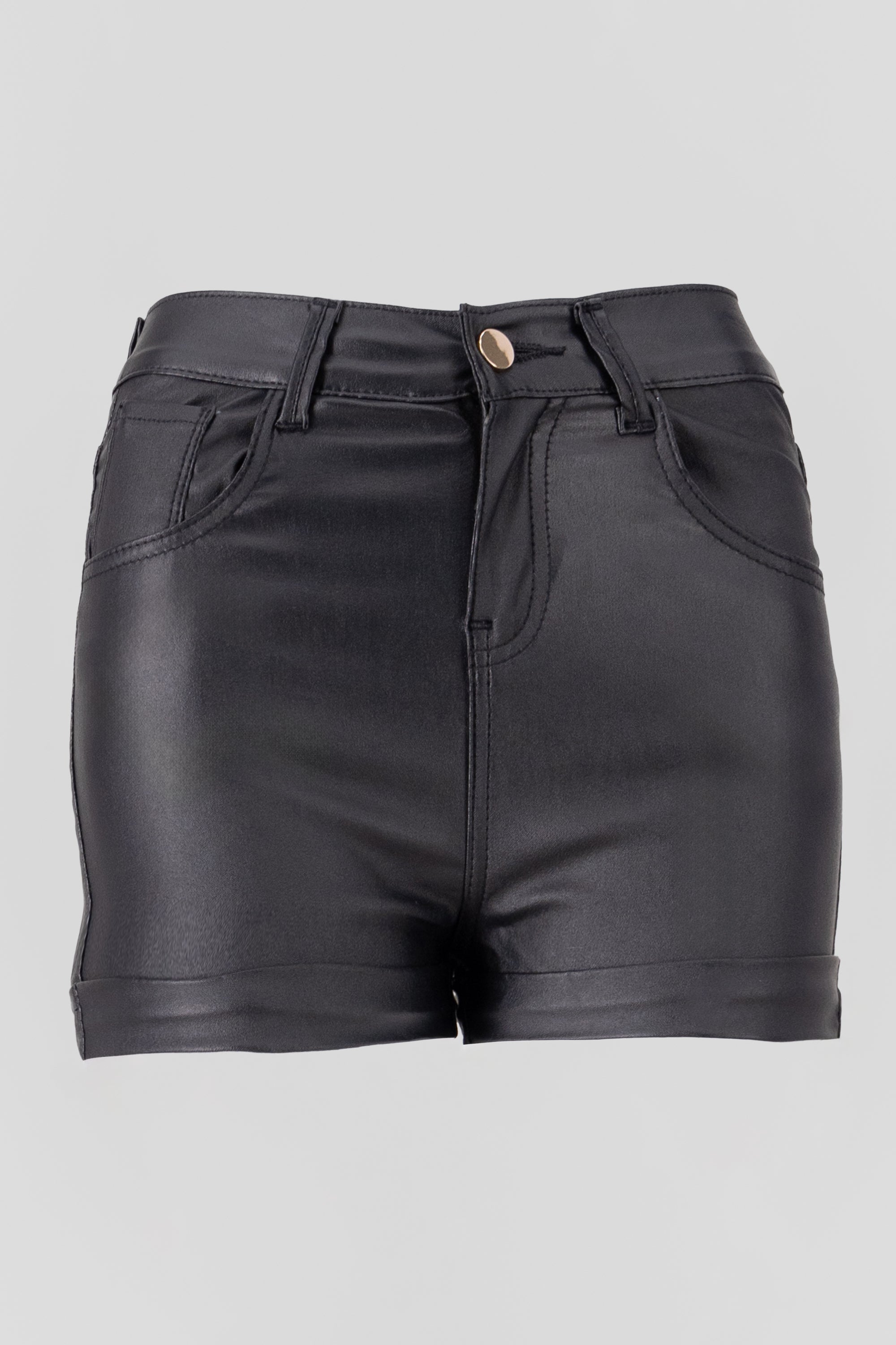 Short Efecto Piel Dobladillo