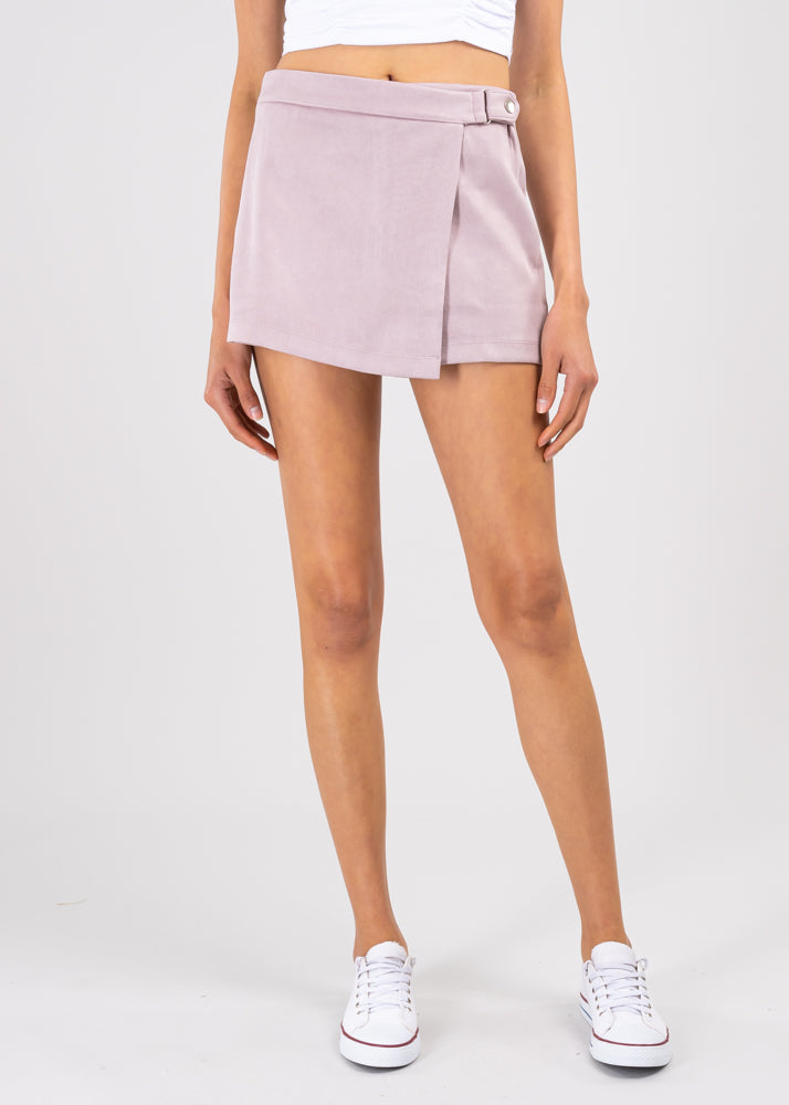 Falda Short Liso Pretina LILA