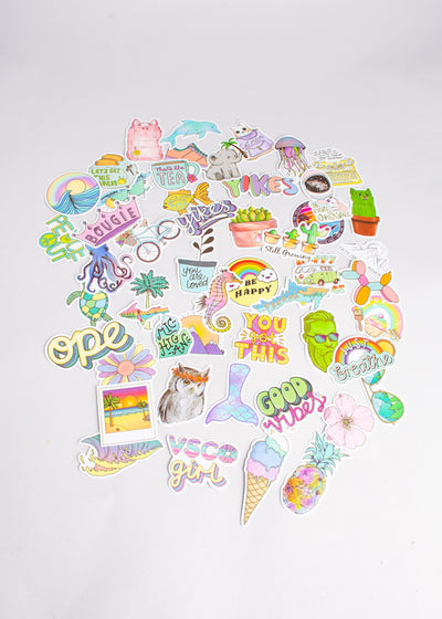 Set 50 stickers multicolor