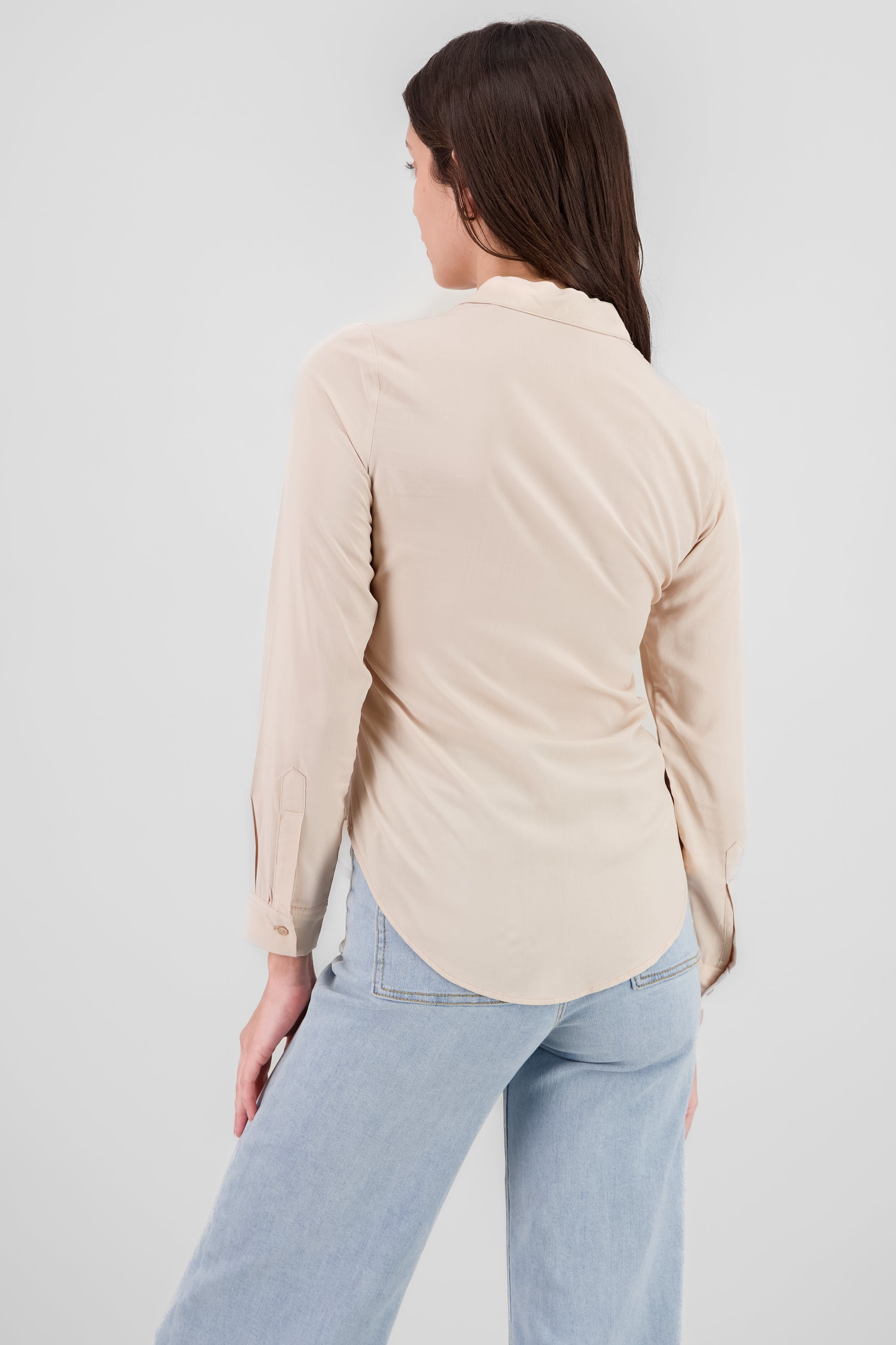 Camisa Manga Larga Lisa BEIGE