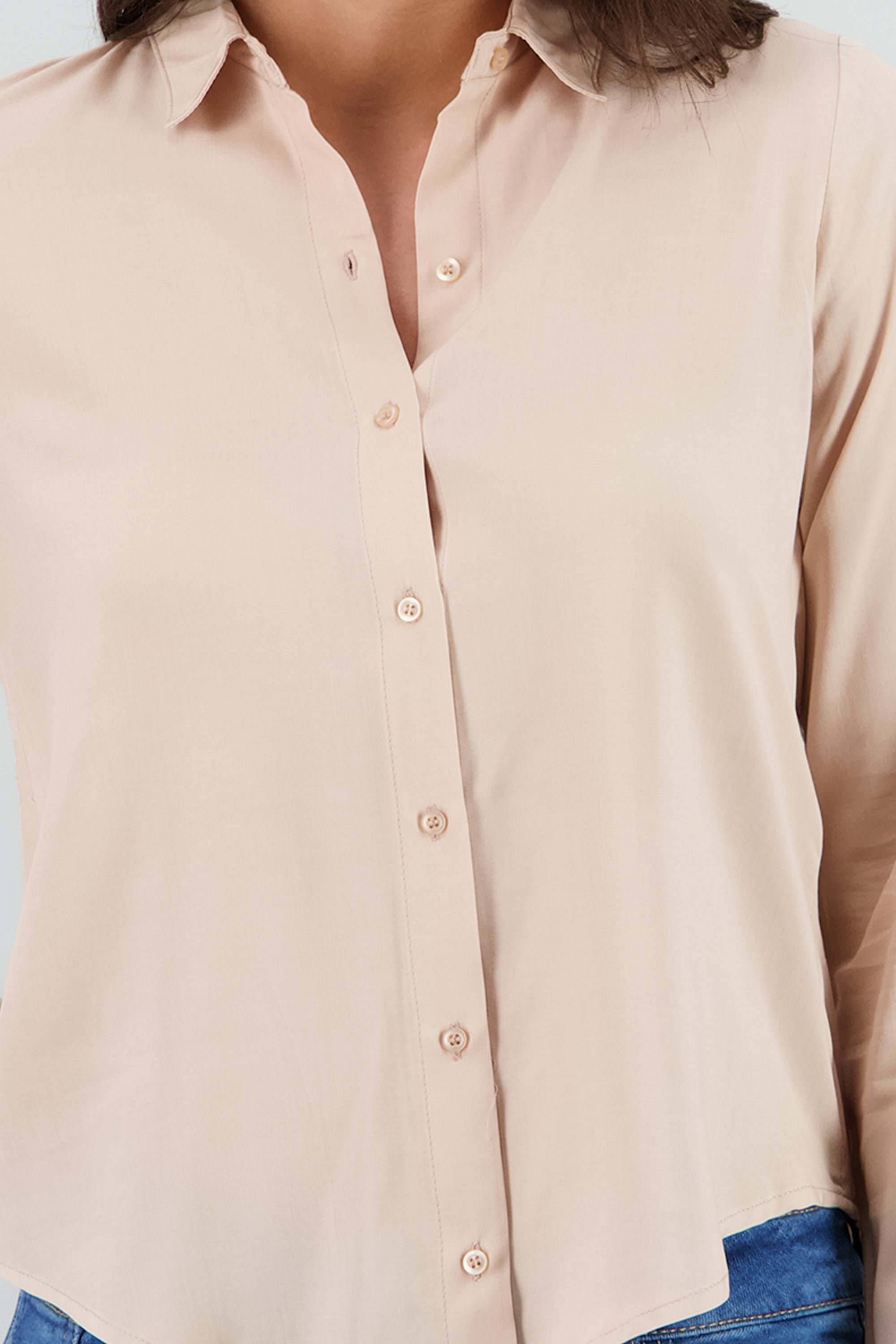 Camisa Manga Larga Lisa BEIGE