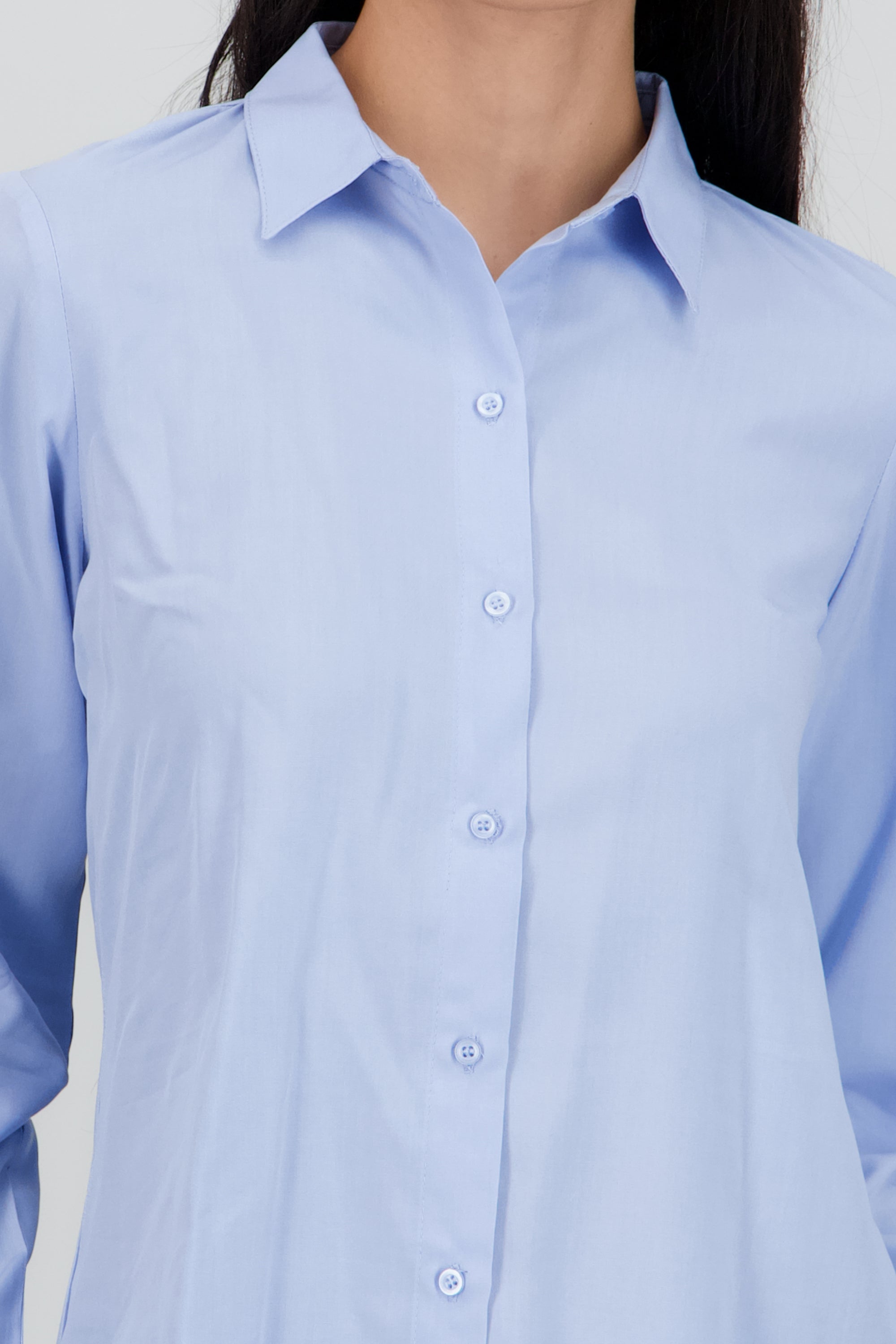 Camisa Manga Larga Lisa AZUL PASTEL