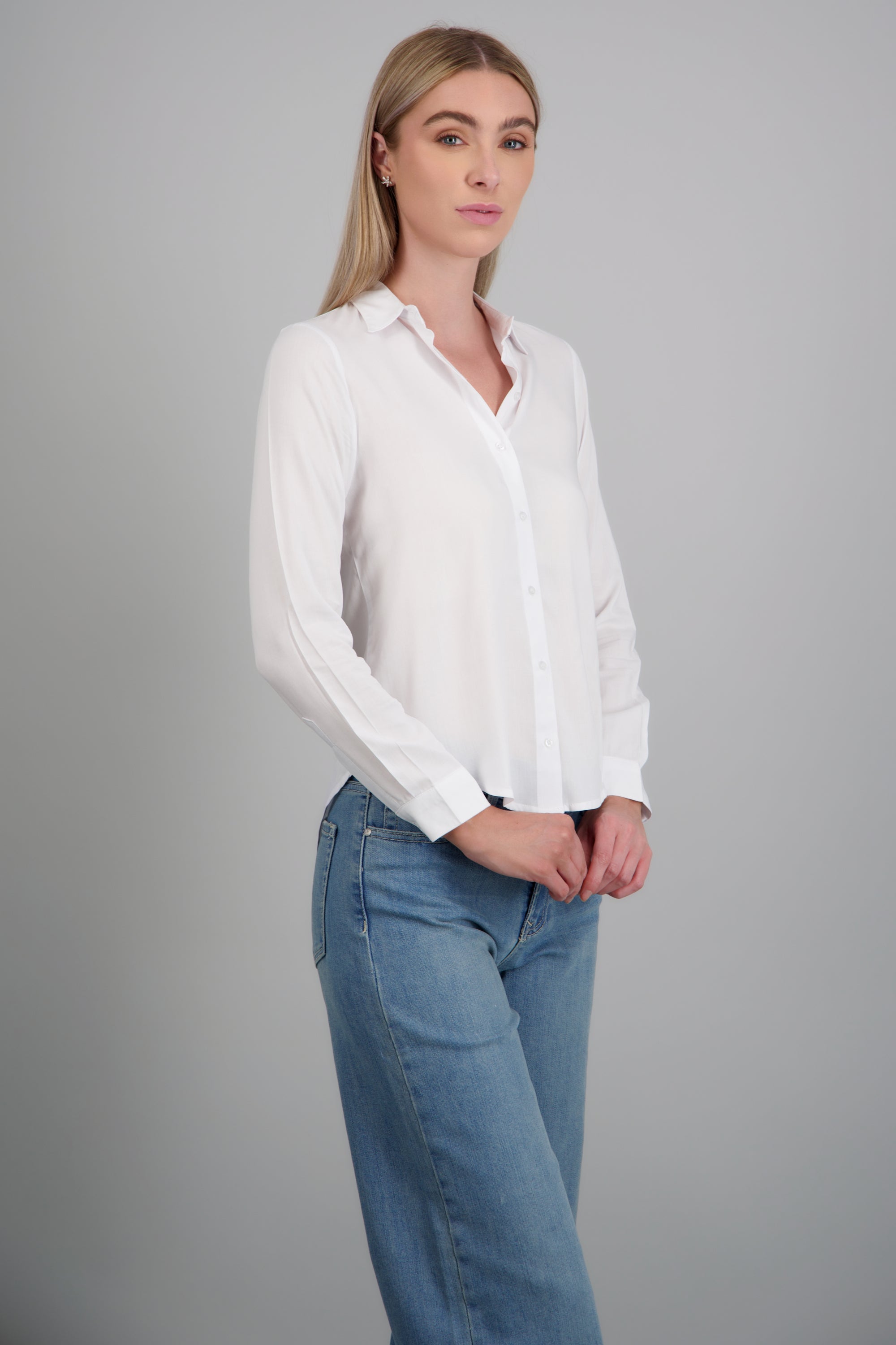 CAMISA M/L BOTONES BLANCO